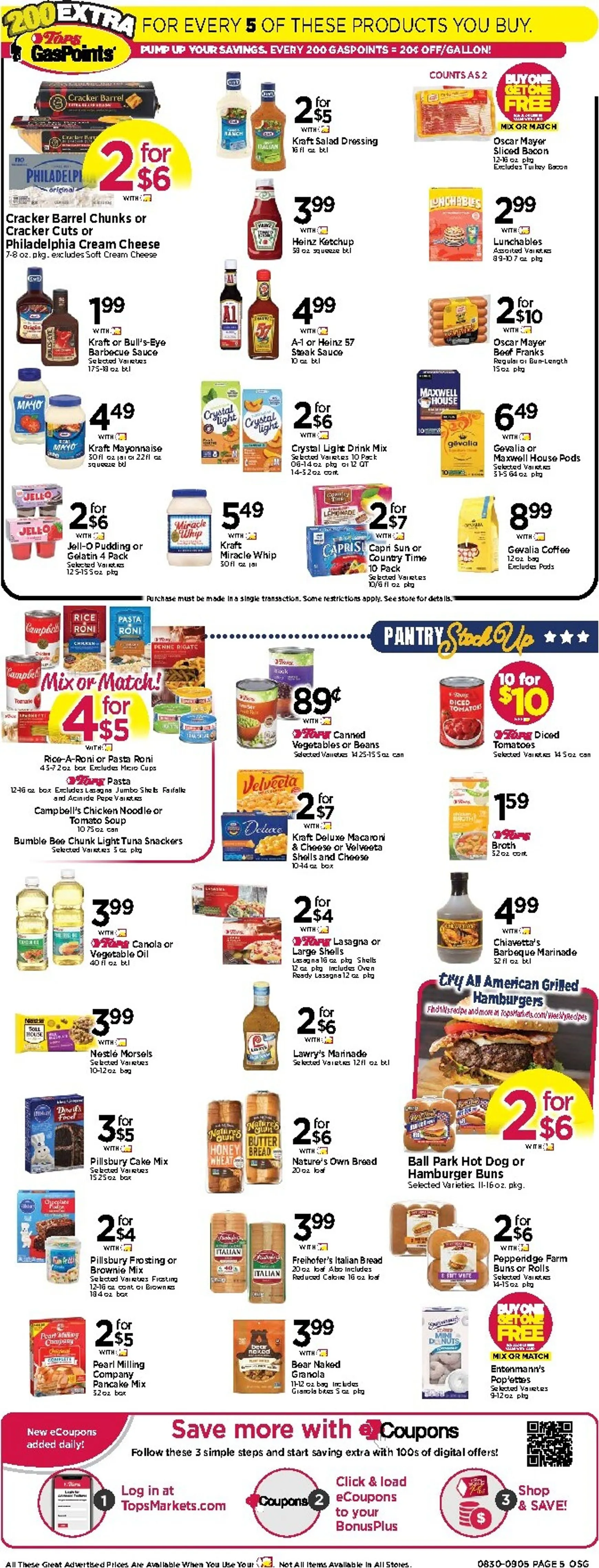 Weekly ad Current Tops Markets leaflet valid from Sunday 08/30/2026 to Saturday 09/05/2026 from August 30 to September 5 2026 - Page 7