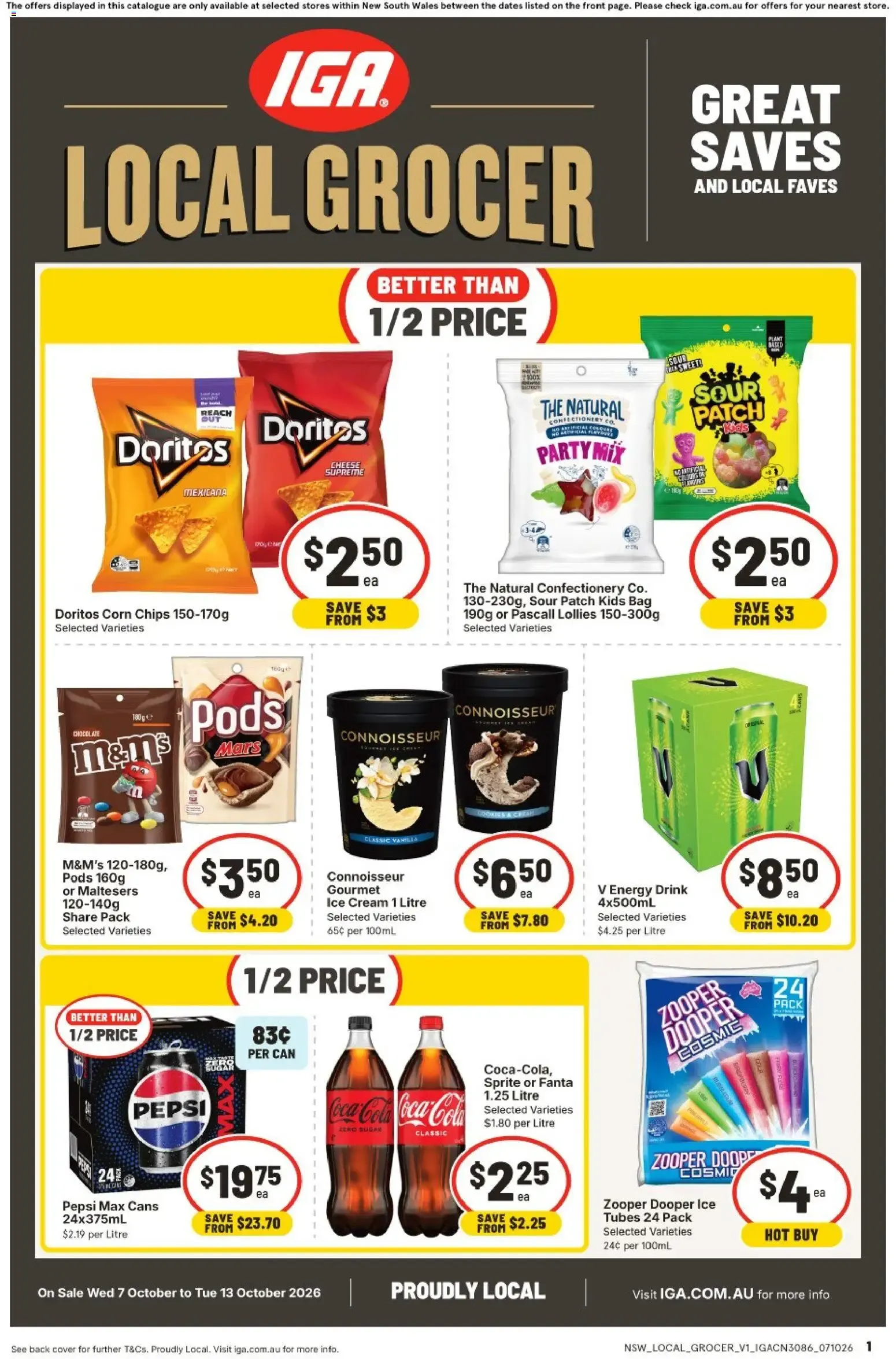IGA Local Grocer - Great Saves and Local Faves - Catalogue valid from 7 October to 13 October 2026 - page 1