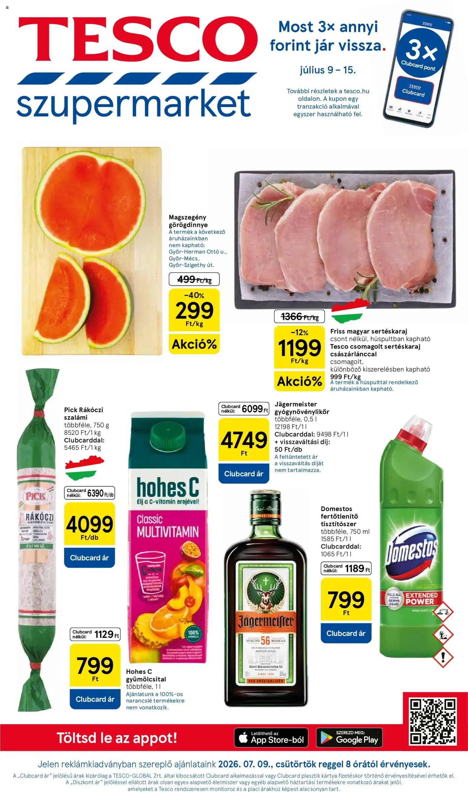 Katalógus Tesco Szupermarket akciós újság - 2026.07.09.-tól - online július 9.-tól július 15.-ig 2026. - Oldal 1