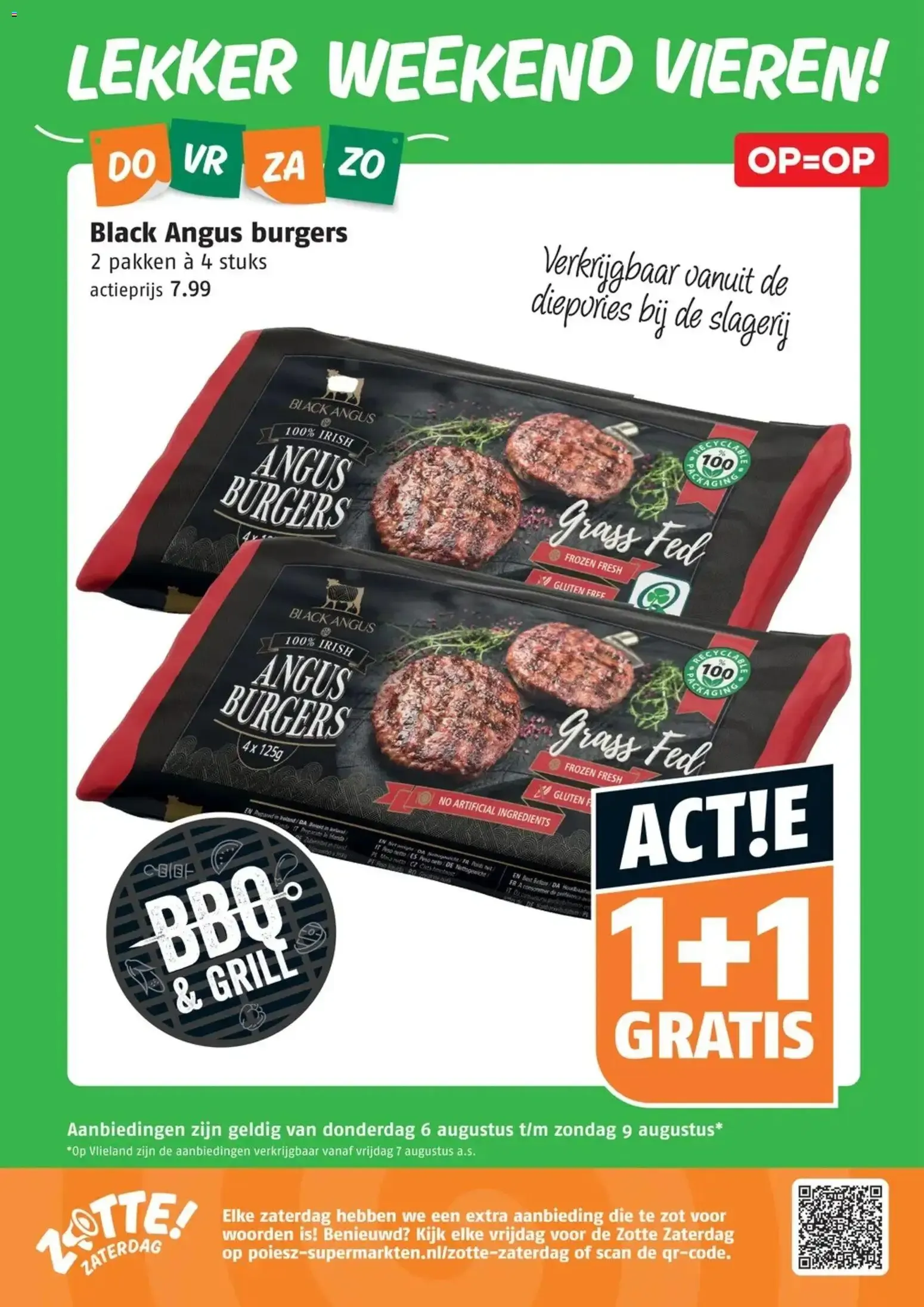 Lekker Weekend Vieren! (Black Angus burgers) van 6 augustus tot 9 augustus 2026 - Folder pagina 1