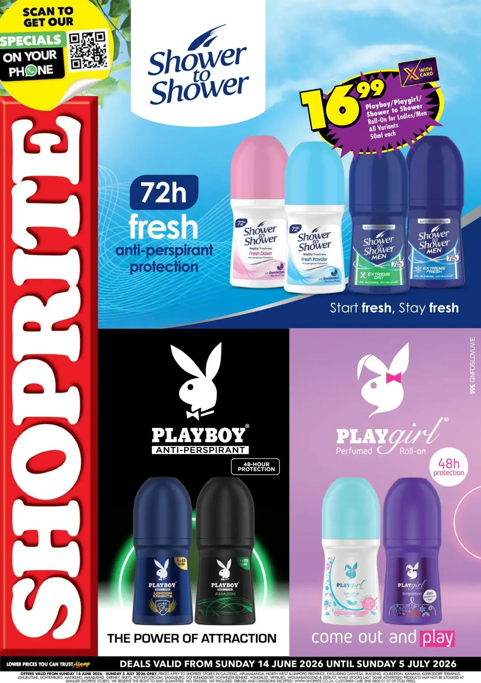 Shoprite - Gauteng - Personal Care Essentials (14/06/2026 - 05/07/2026) → Online Catalogue from 14 June to 5 July 2026 - Catalogue Page 1