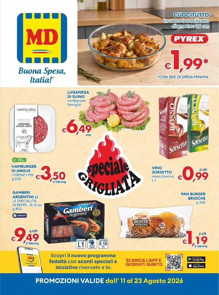 Volantino futuro MD valido dal martedì 11/08/2026 al domenica 23/08/2026
