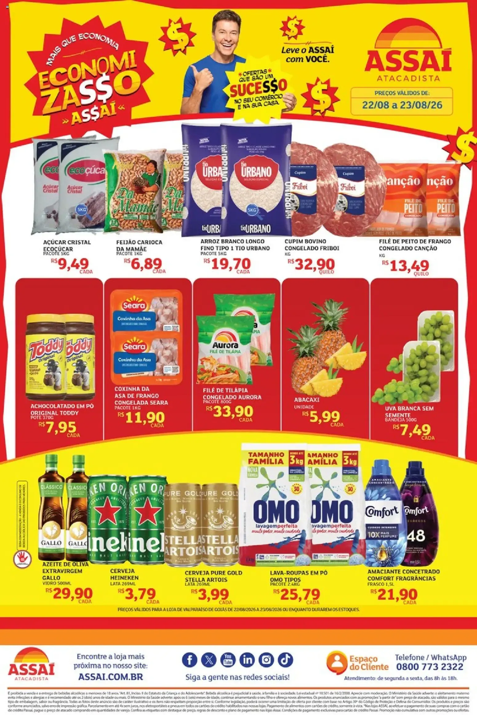 Encarte de Assaí Atacadista ofertas - GO de 22/08/2026 | Promoções Online 22 de agosto até 23 de agosto 2026 - Pagina 1