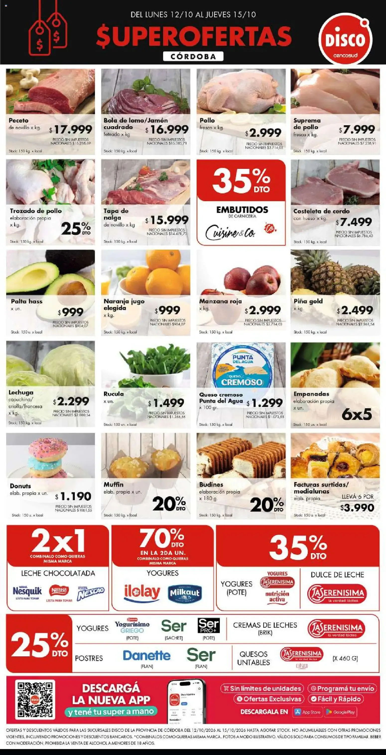 Ofertas de Disco - Super Ofertas Córdoba 12 de octubre al 15 de octubre 2026 - Página 1 del catálogo