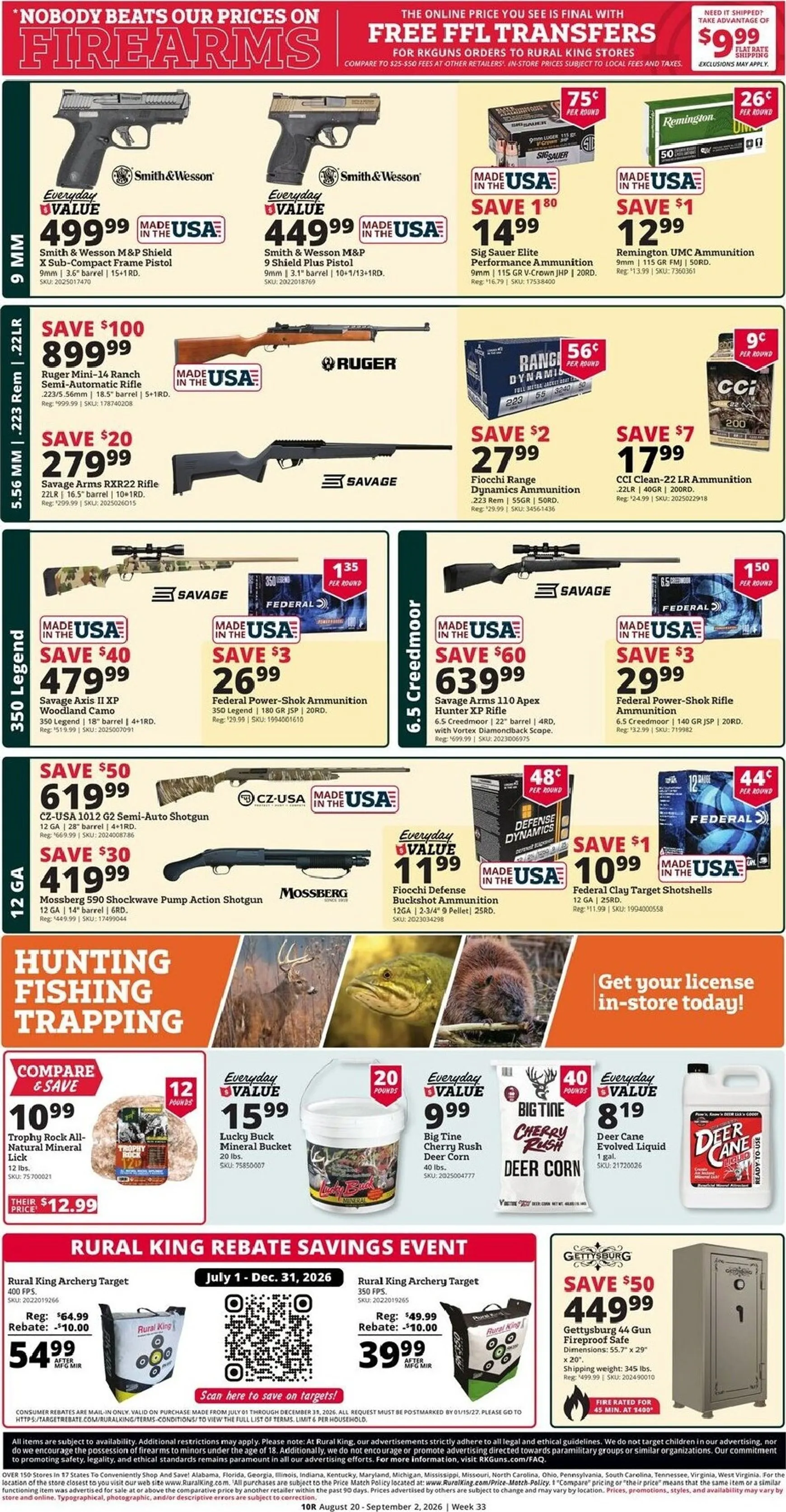 Weekly promotion Current Rural King leaflet valid from Thursday 08/20/2026 to Wednesday 09/02/2026 spanning from August 20 to September 2 2026 - Page 10 for Catalogue 365