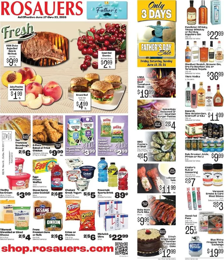 Weekly ad Current Rosauers leaflet valid from Wednesday 06/17/2026 to Tuesday 06/23/2026 from June 17 to June 23 2026 - Page 1