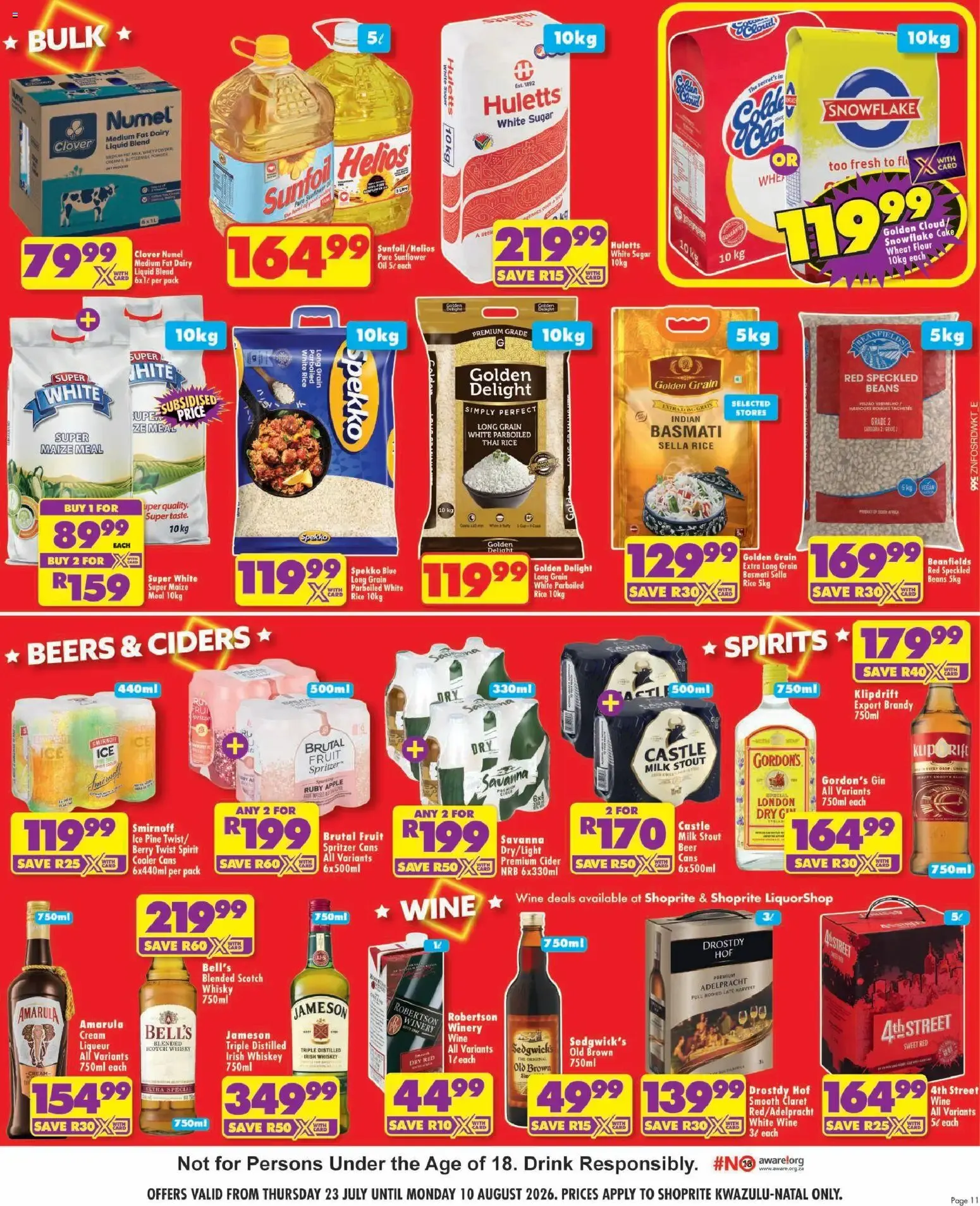 Shoprite: It's Our Major Low Price Birthday from 23 July to 10 August 2026 - Catalogue Page 11
