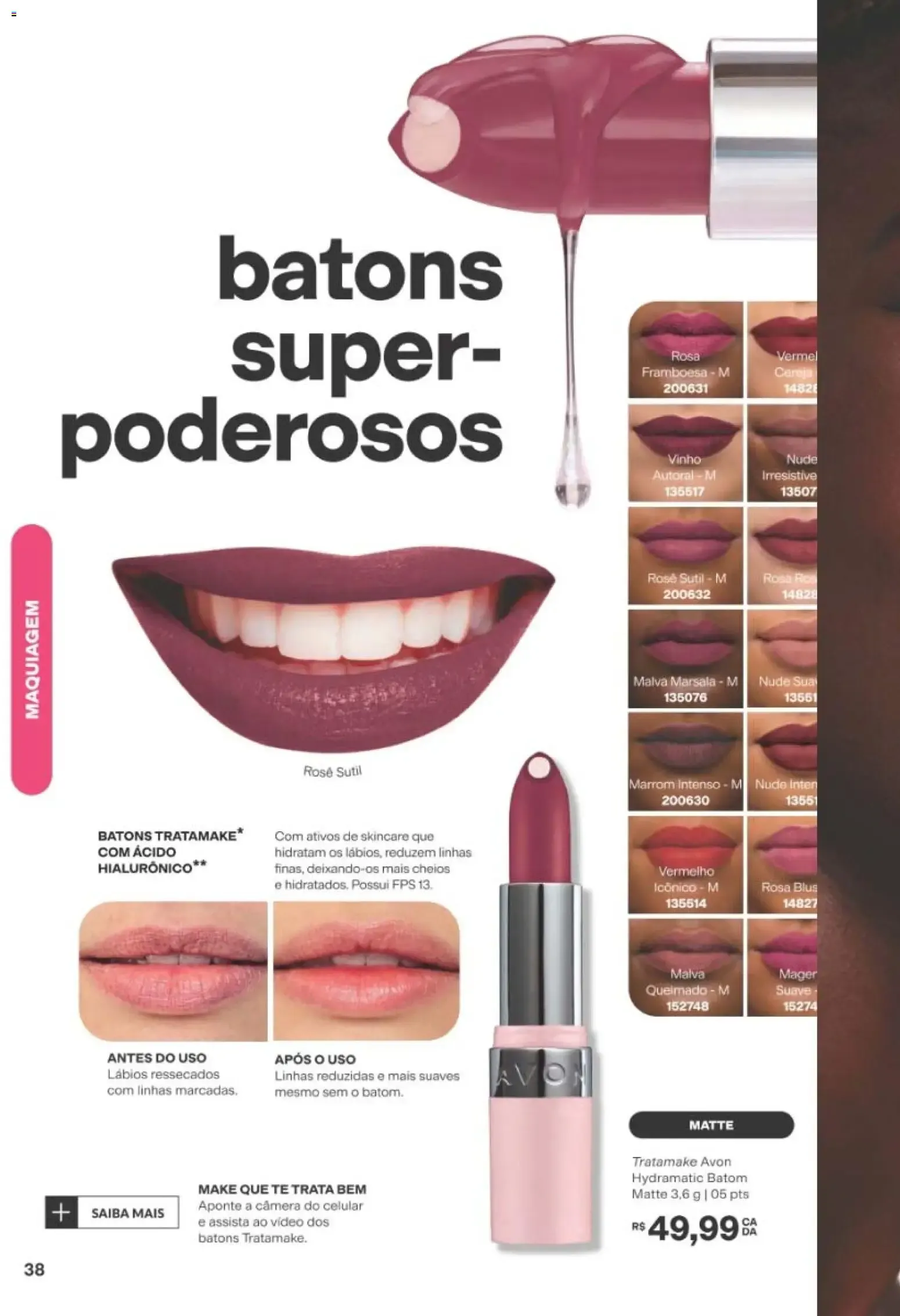 Encarte de Avon | Campanha Ciclo 12/2026 | Mês do Batom com Power Stay Matte Glitter 19 de julho até 9 de agosto 2026 - Pagina 38