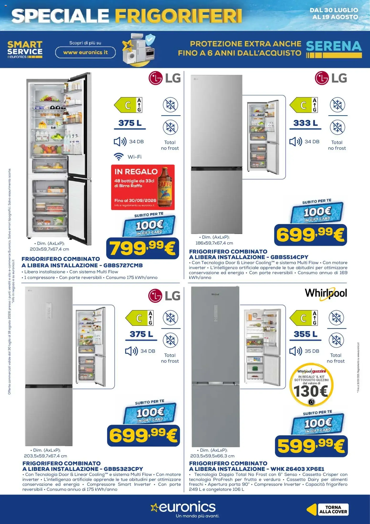 Euronics Speciale Frigoriferi da 30 luglio a 18 agosto di 2026 - Pagina del volantino 7