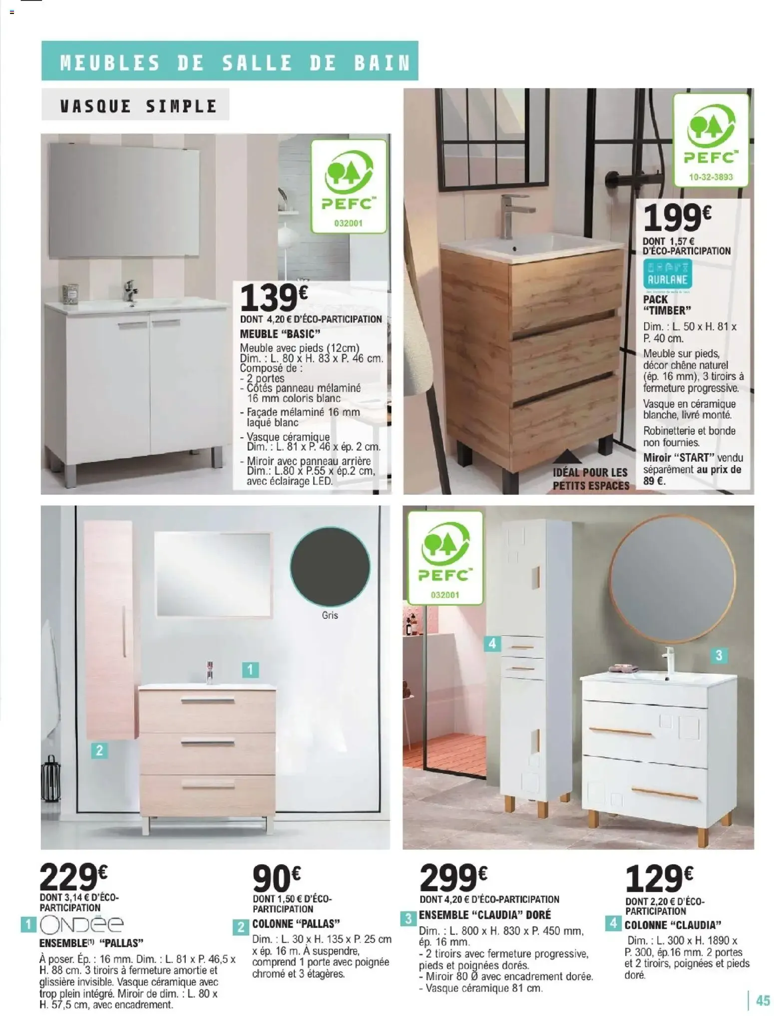 Brico E.Leclerc - Guide aménagement intérieur à partir du 06/01/2026 - promo en ligne du 6 janvier au 7 février 2026 - Catalogue page 45