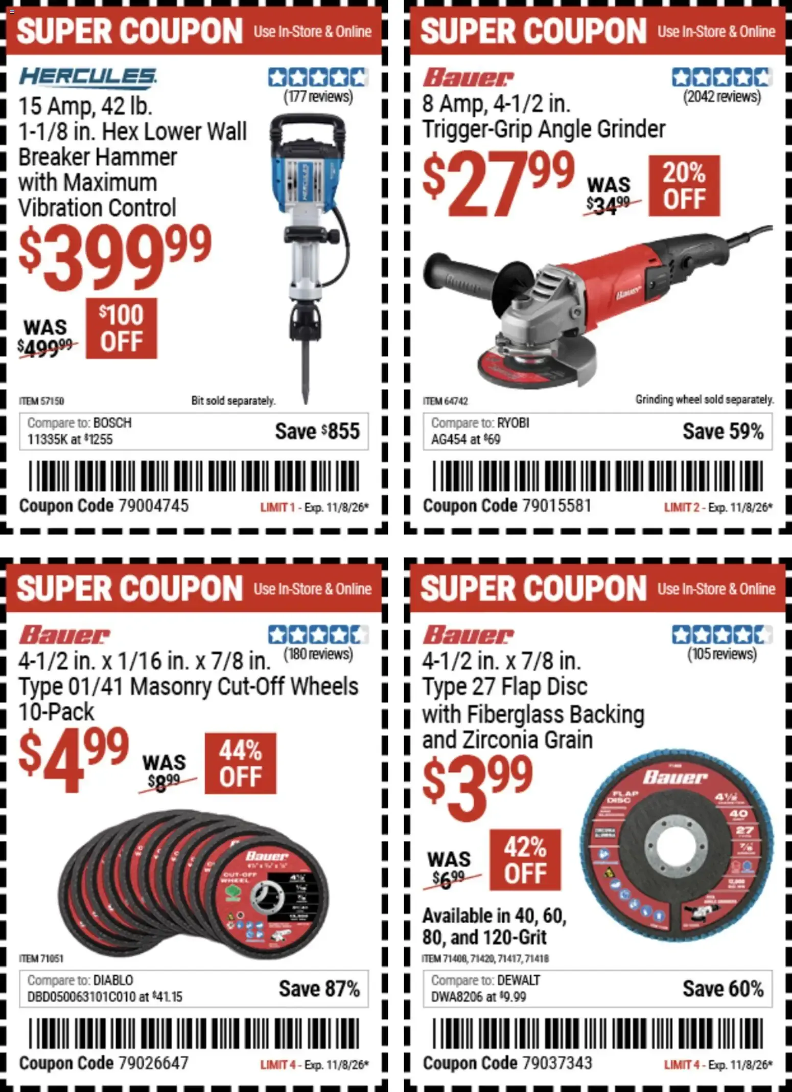 Weekly ad Harbor Freight Weekly Ad (10/26 - 11/08 2026) - Flyer from October 26 to November 8 2026 - Page 8
