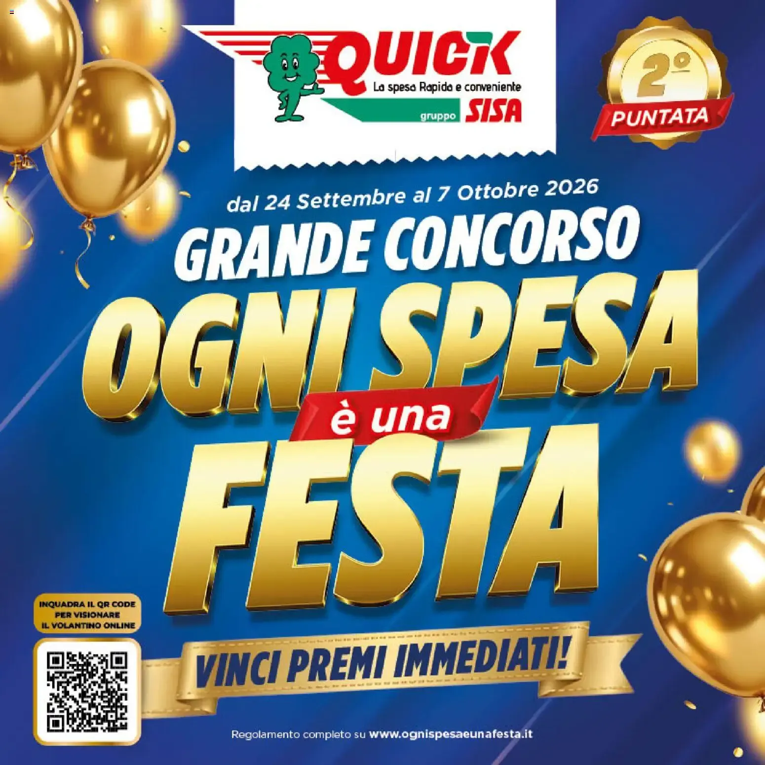 Quick SISA: Grande Concorso Ogni Spesa è una Festa da 24 settembre a 7 ottobre di 2026 - Pagina del volantino 1