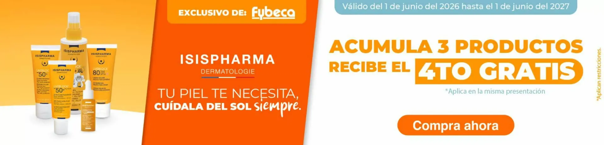 Catalogo de Fybeca: Acumula 3 productos ISISPHARMA y recibe el 4to gratis 1 de junio al 1 de junio 2027 - Pag 1