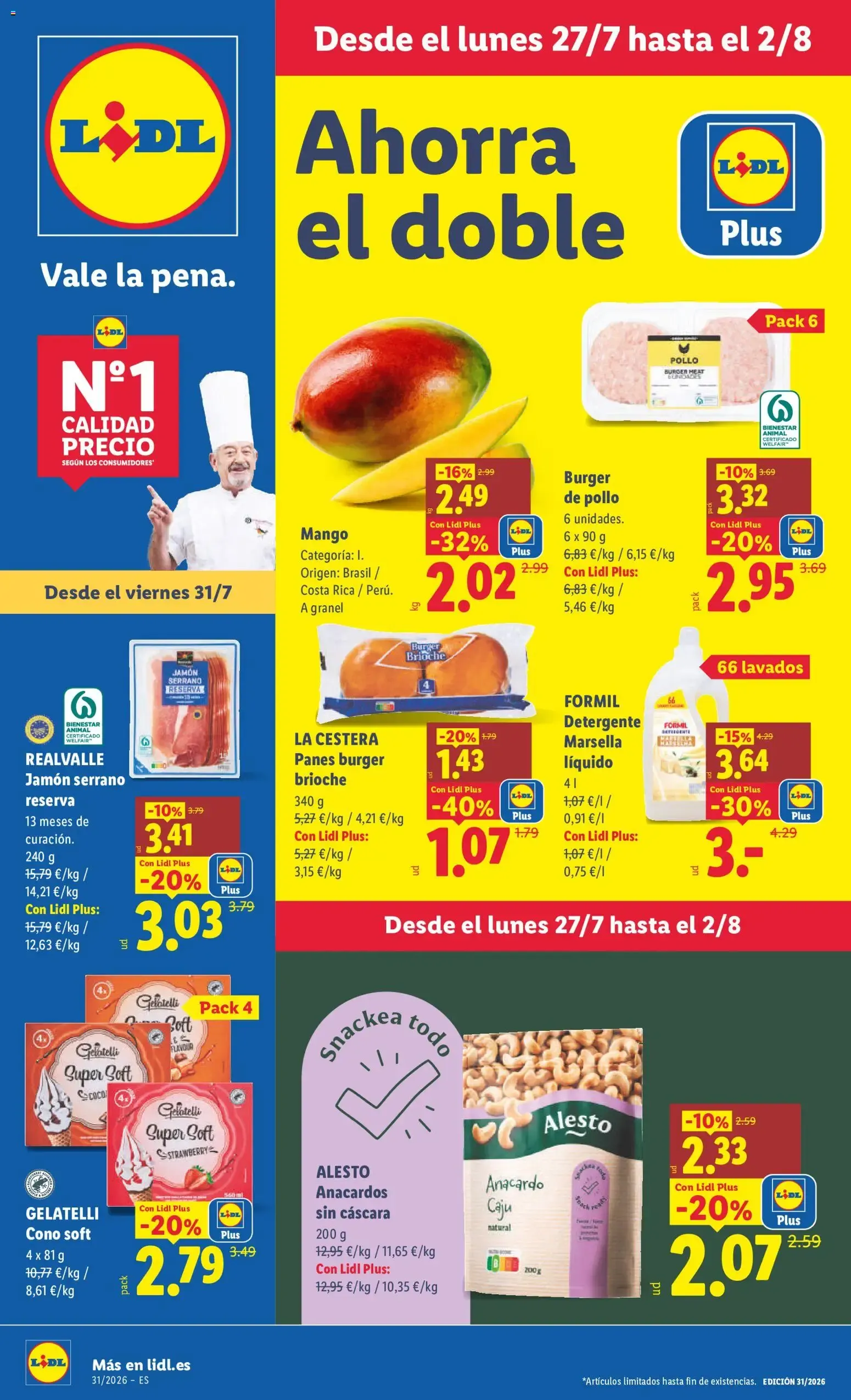 Catálogo de Ahorra el doble 27 de julio al 2 de agosto 2026 - Página 1