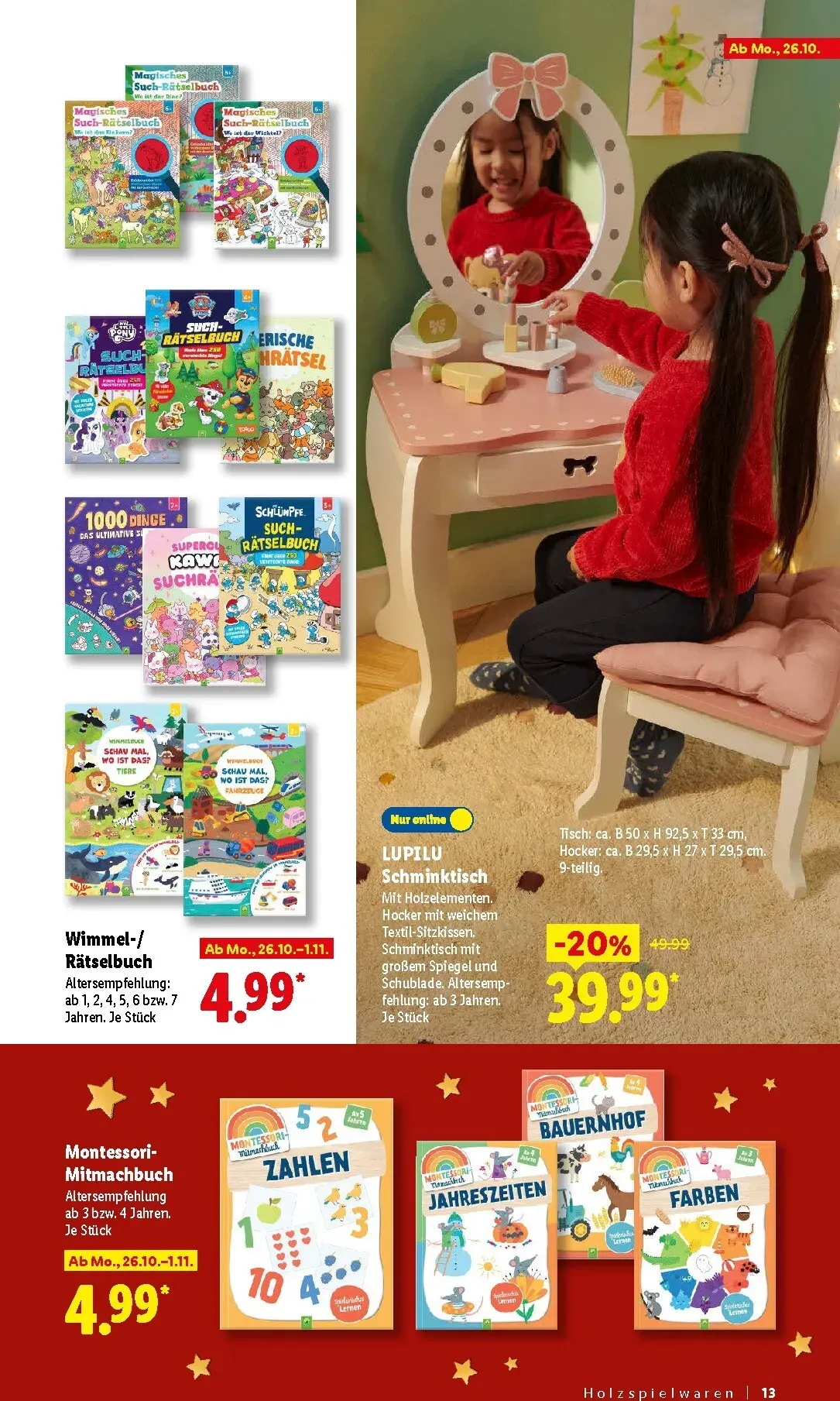 Lidl - Entdecke zahlreiche Geschenkideen Prospekt – von Montag 19.10.2026 bis Donnerstag 24.12.2026 von 26. Oktober bis 24. Dezember 2026 - Prospekt seite 13