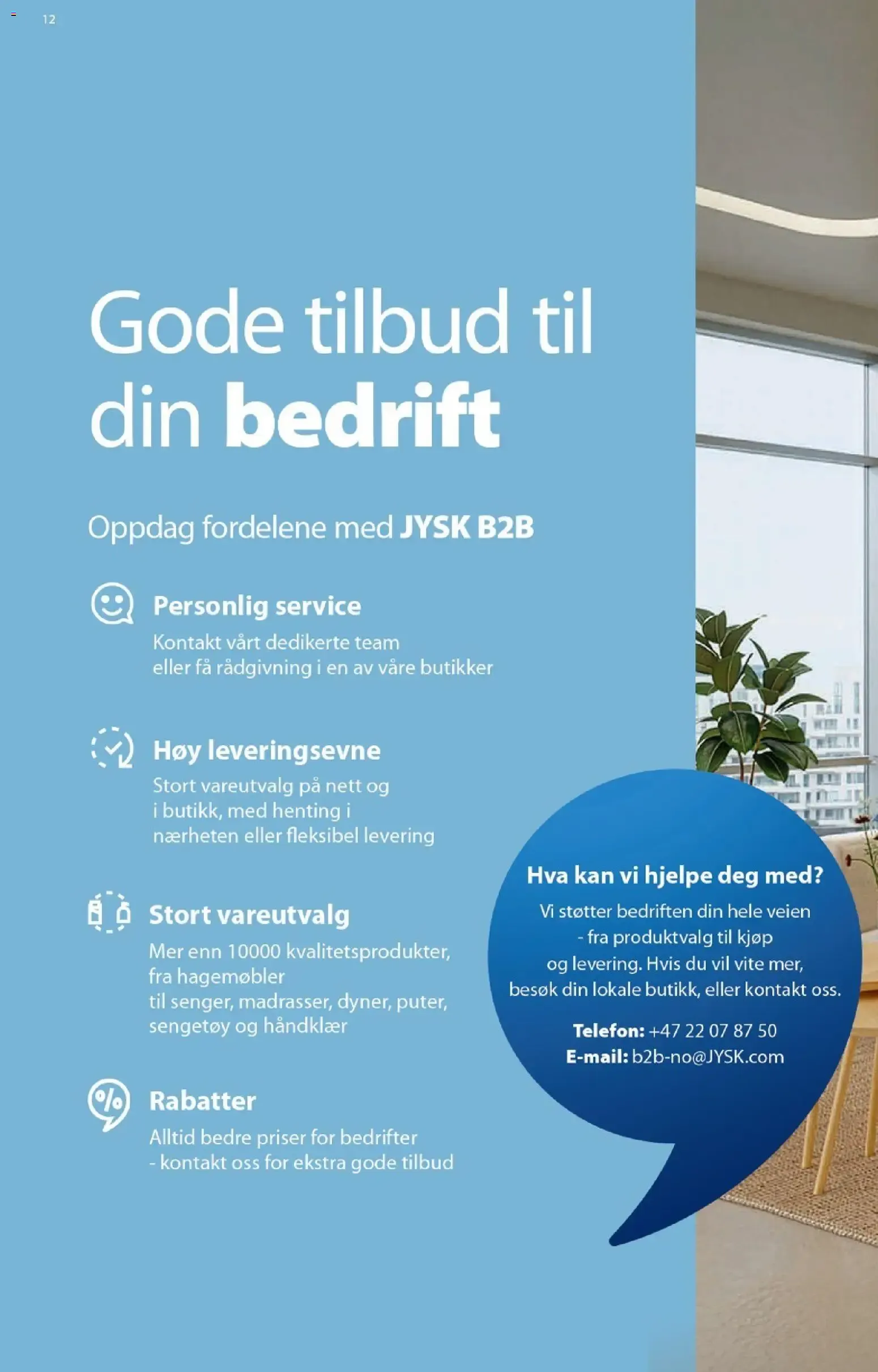 JYSK kundeavis (07/09/2026 - 19/09/2026) - Kundeavis og tilbud fra 7. september til 19. september 2026 - kundeavisside 12