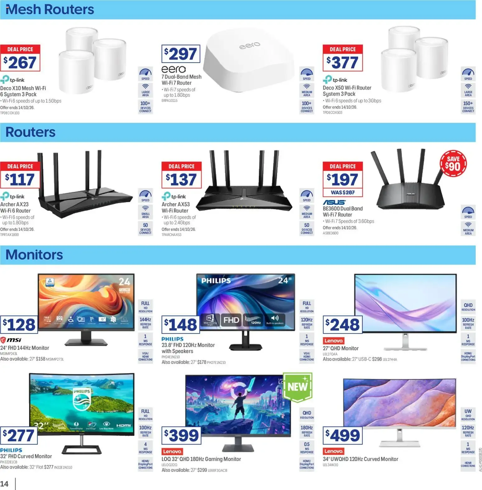Officeworks catalogue - 01/10/2026 > weekly / monthly specials - Catalogue valid from 1 October to 14 October 2026 - page 14