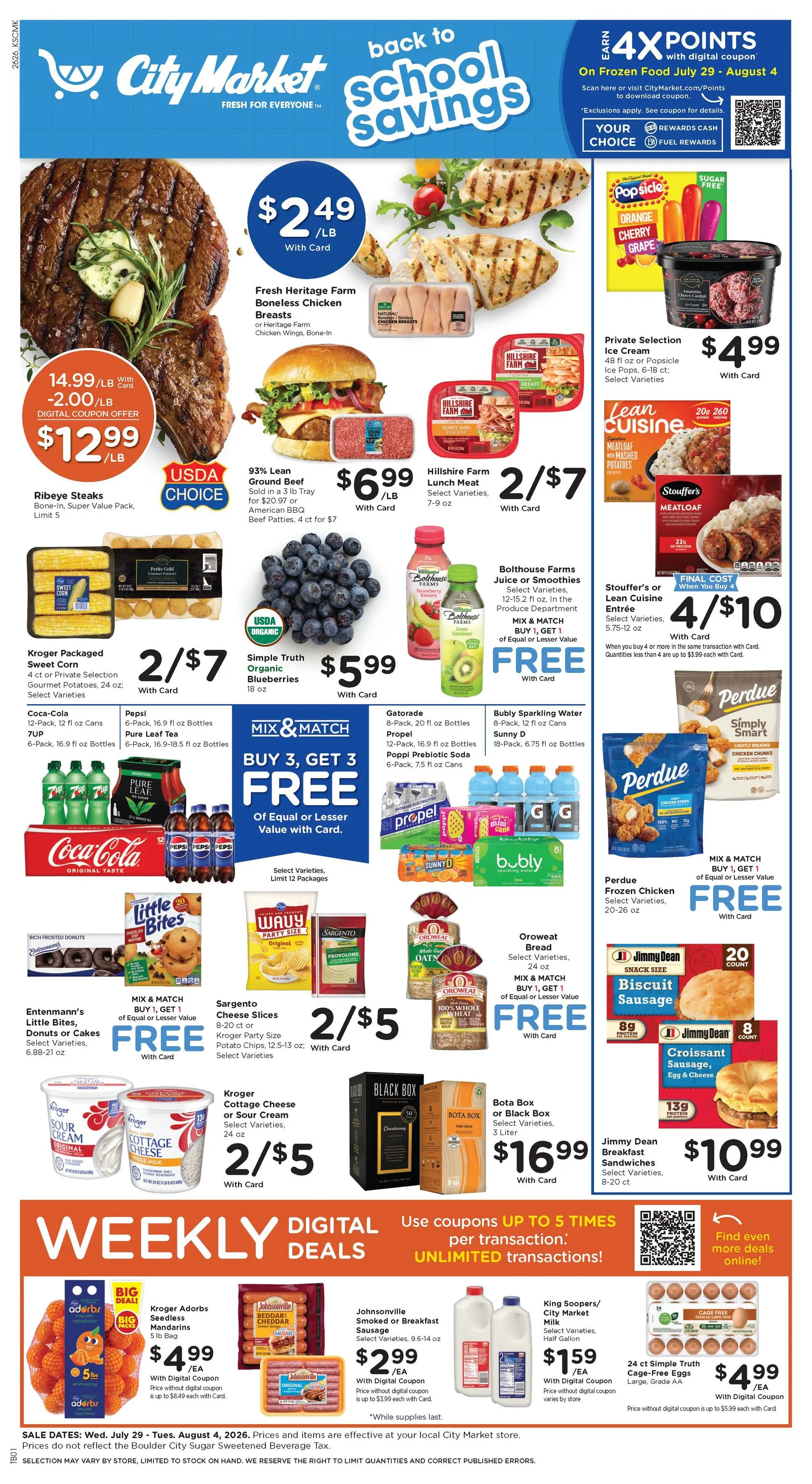 Weekly ad Current City Market leaflet valid from Wednesday 07/29/2026 to Tuesday 08/04/2026 from July 29 to August 4 2026 - Page 1
