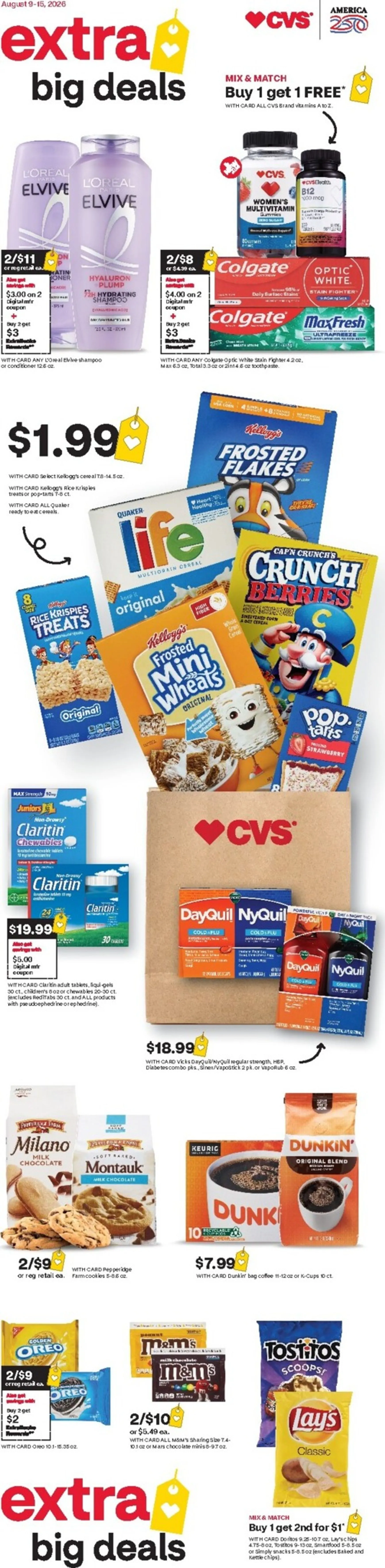 Weekly ad CVS Pharmacy: Extra Big Deals from August 9 to August 15 2026 - Page 1