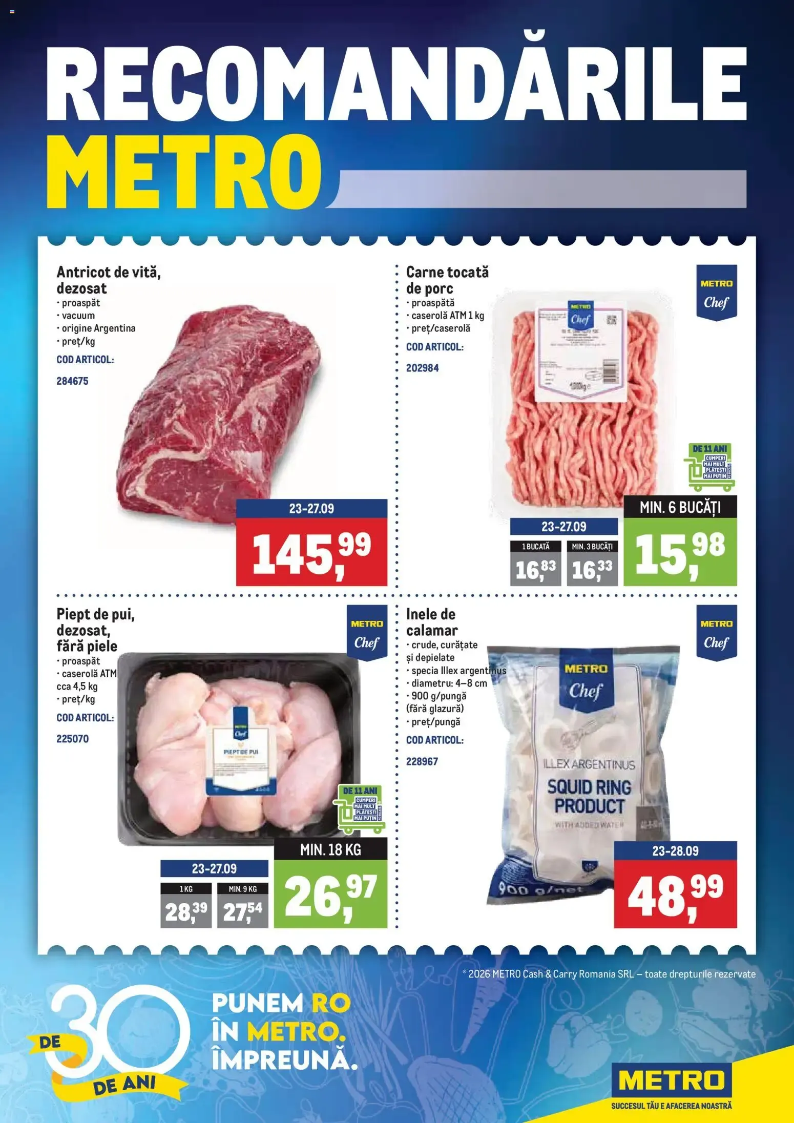 Catalog RECOMANDĂRILE METRO de la 23 septembrie până la 28 septembrie 2026 - Revista Pagina 1