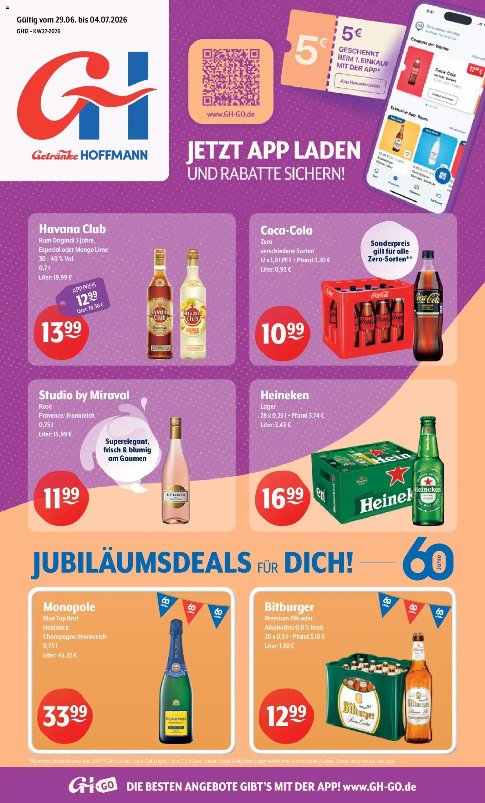 Getränke Hoffmann - Brandenburg (ab 29.06.2026) zum Blättern von 29. Juni bis 4. Juli 2026 - Prospekt seite 1