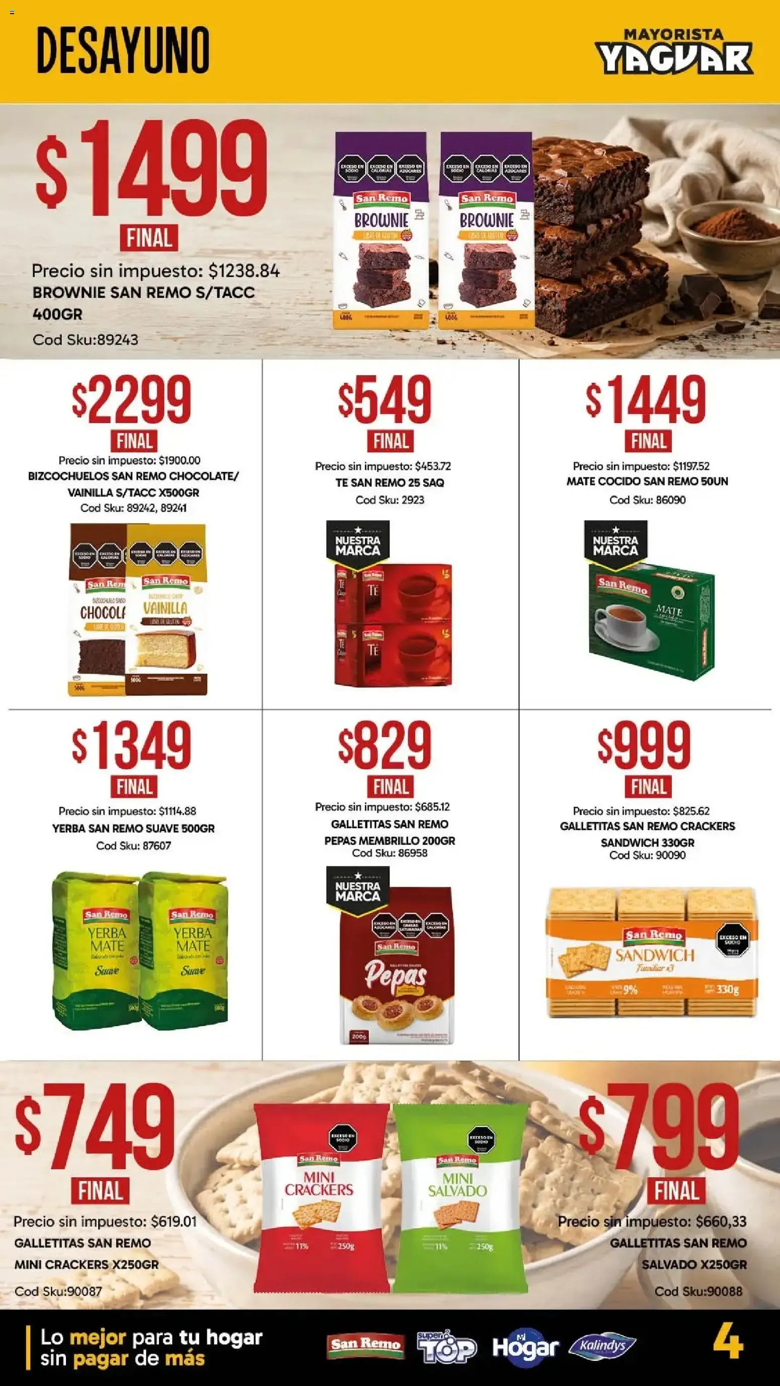 Ofertas de Mayorista Yaguar - Nuestras Marcas Para Todos 31 de agosto al 13 de septiembre 2026 - Página 4 del catálogo