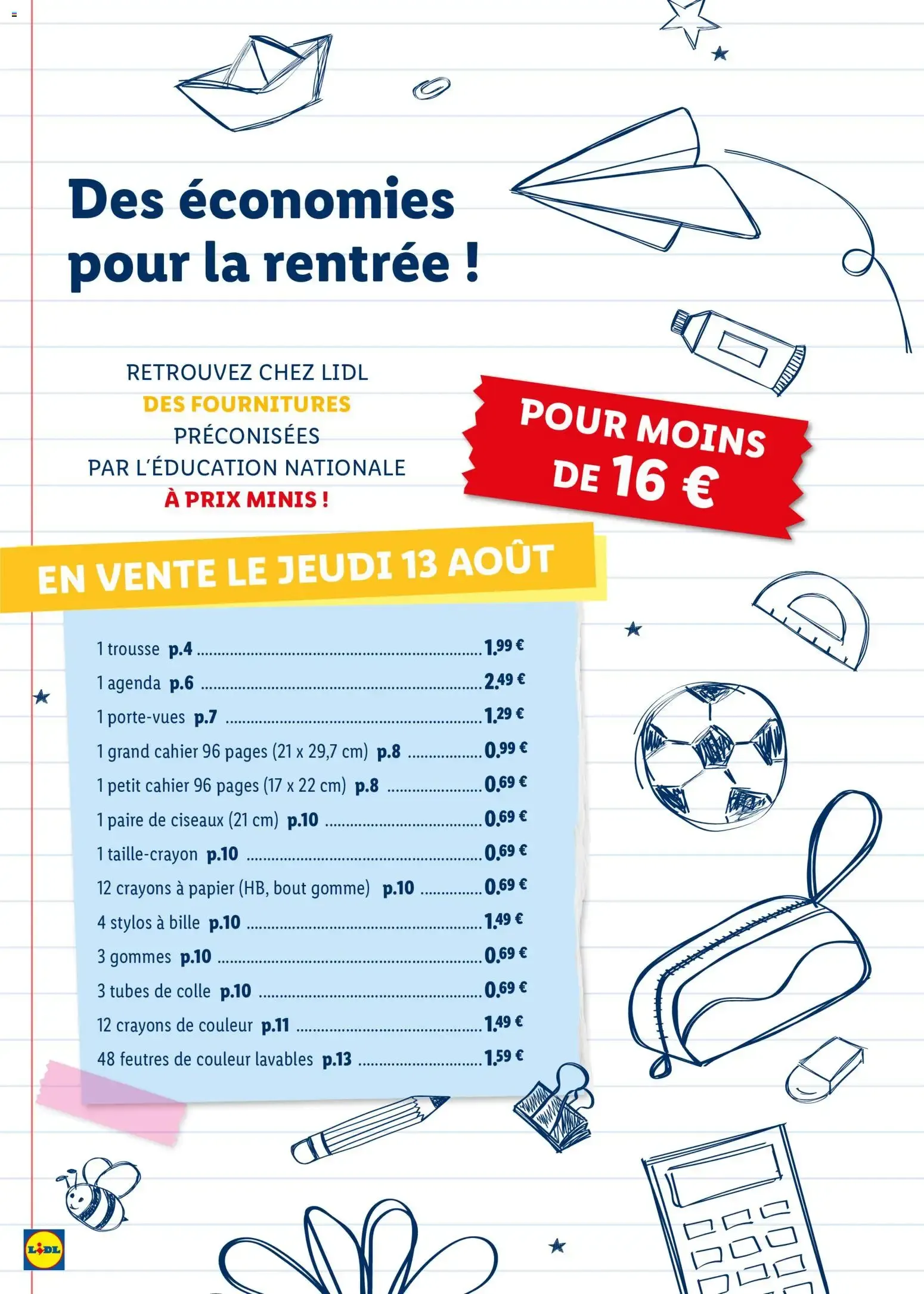 Lidl: Préparez la rentrée ! du 13 août au 20 août 2026 - Catalogue page 2