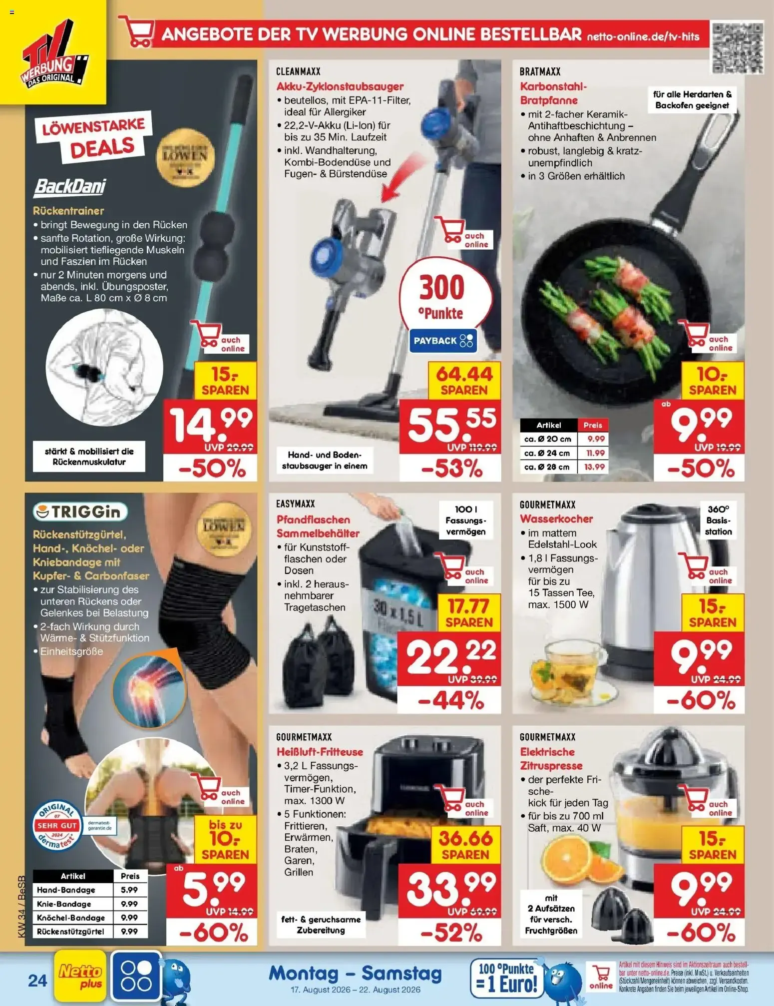 Netto Marken-Discount Prospekt Kremmen (ab 17.08.2026) » Angebote von 17. August bis 22. August 2026 - Prospekt seite 34