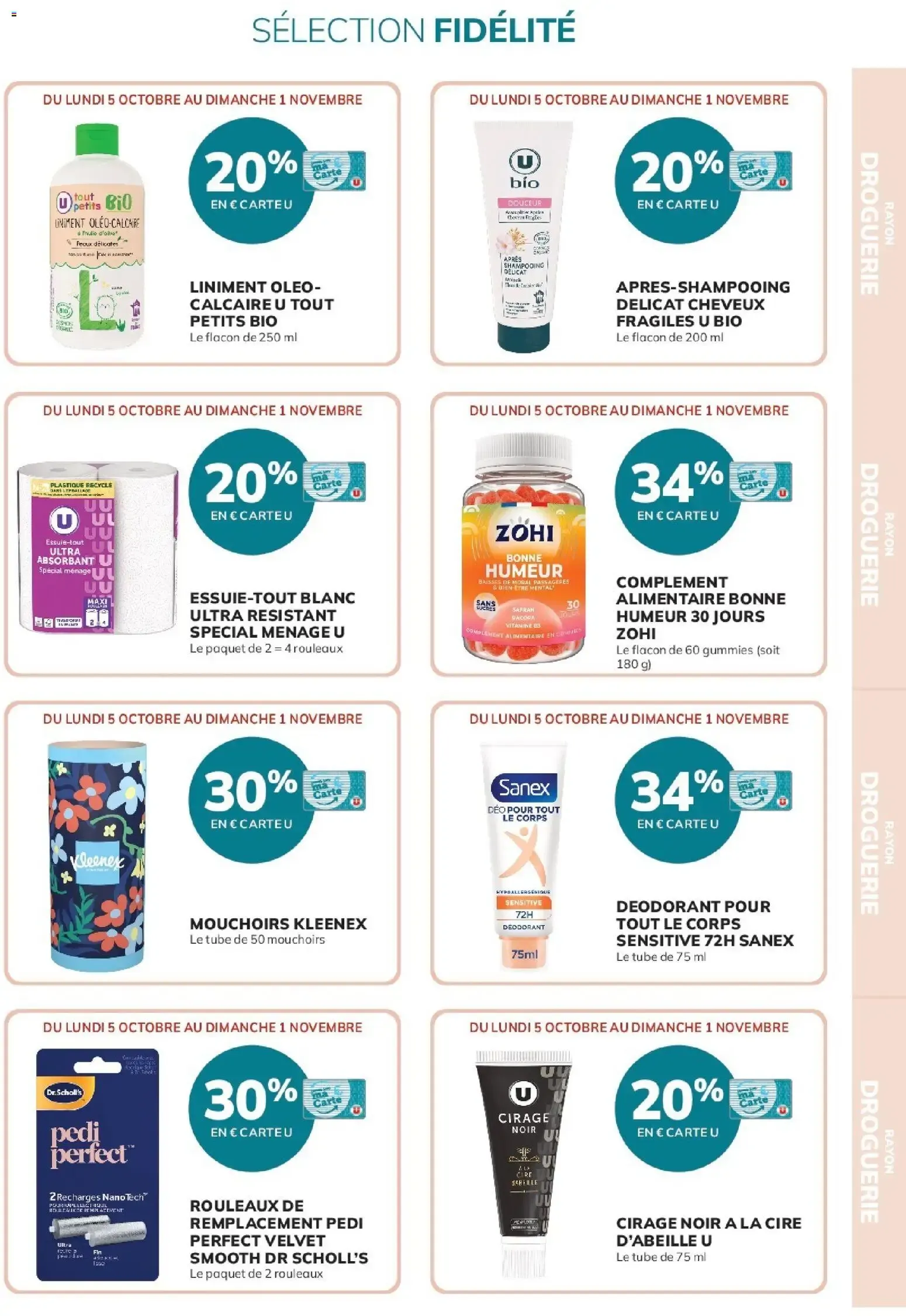 20% reversés sur votre Carte U du 5 octobre au 1 novembre 2026 - Catalogue page 19