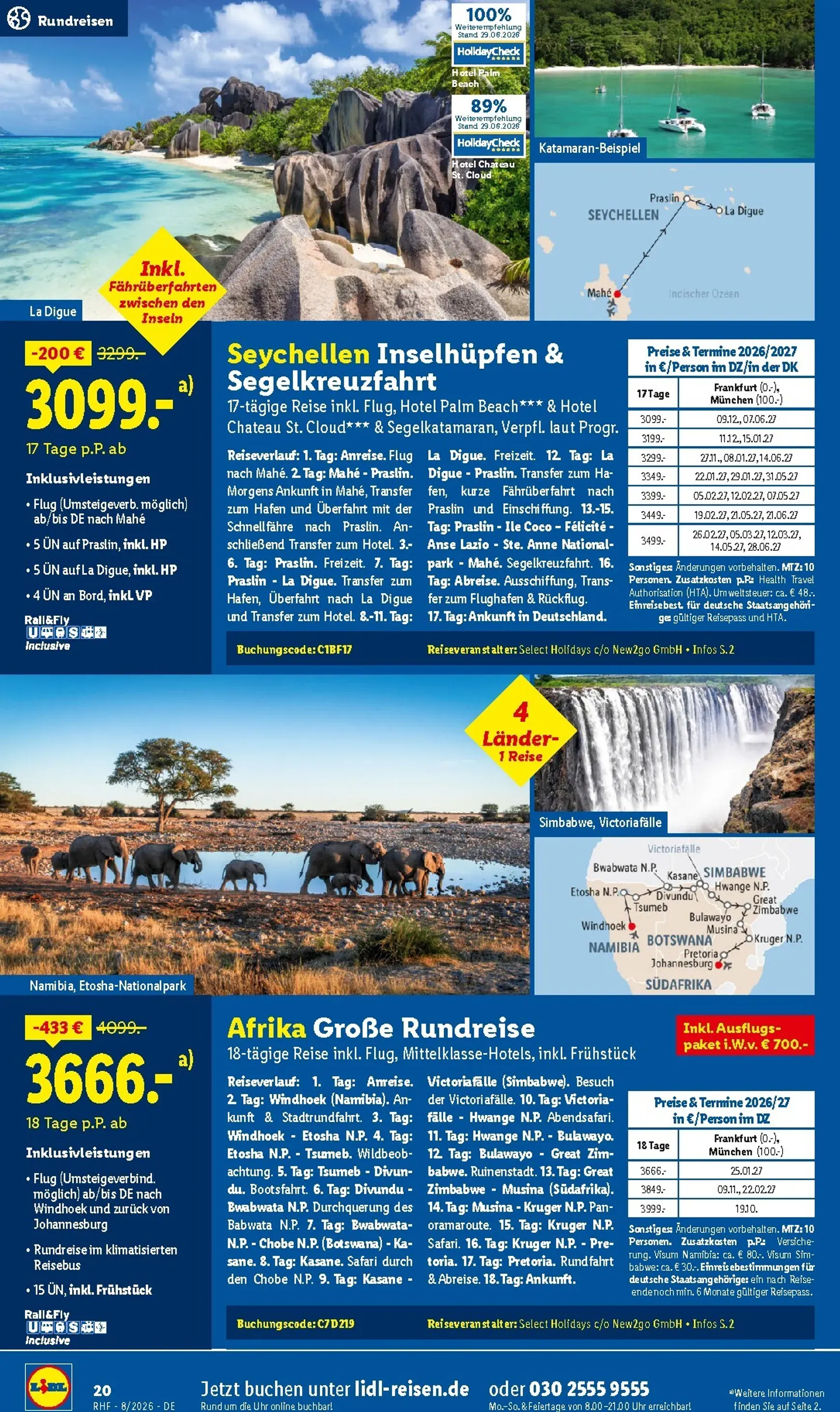 Lidl August Reise-Highlights Prospekt – von Mittwoch 29.07.2026 bis Montag 31.08.2026 von 29. Juli bis 31. August 2026 - Prospekt seite 20