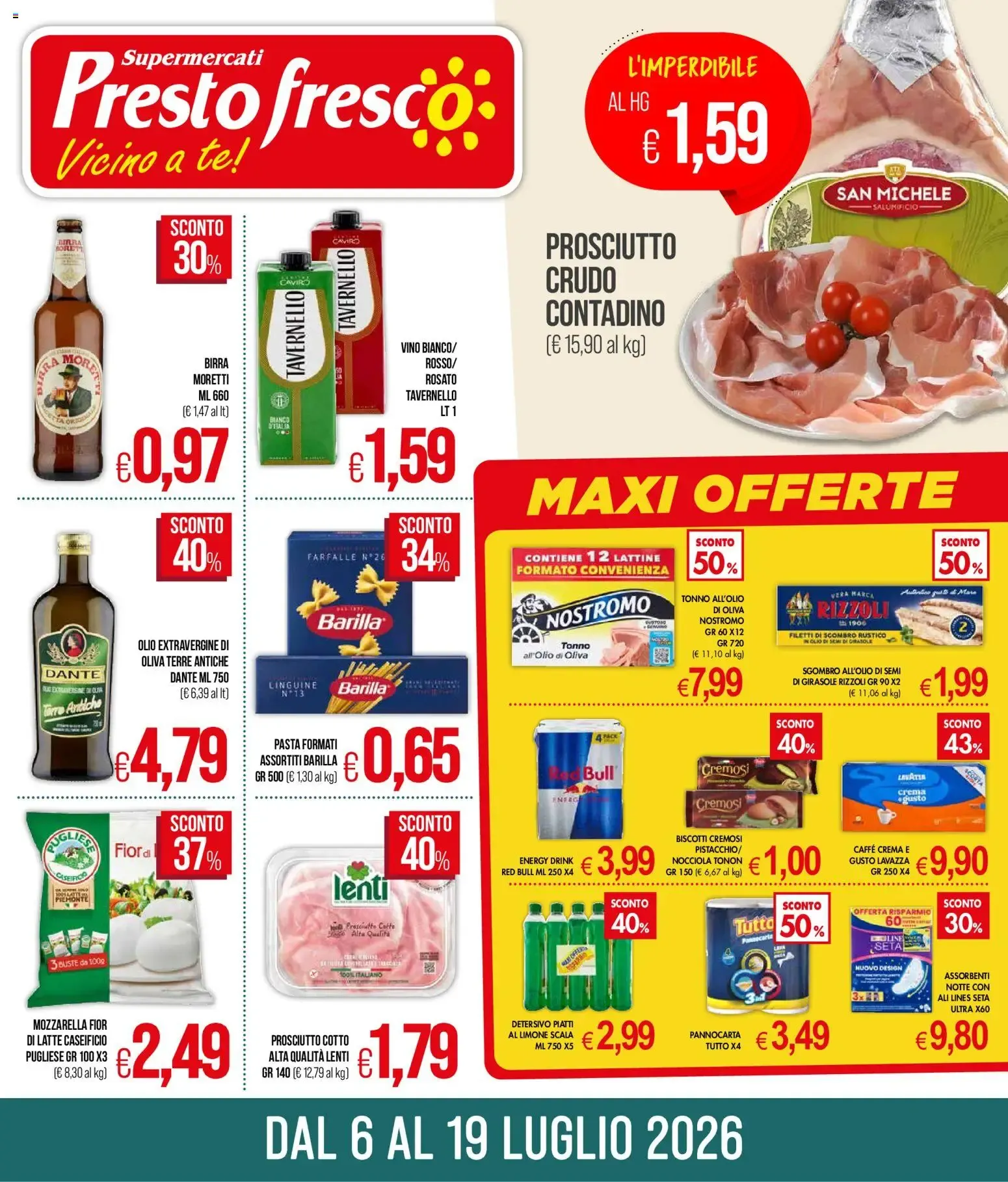 Presto Fresco volantino dal 06/07/2026 - online Offerte da 6 luglio a 19 luglio di 2026 - Pagina del volantino 1