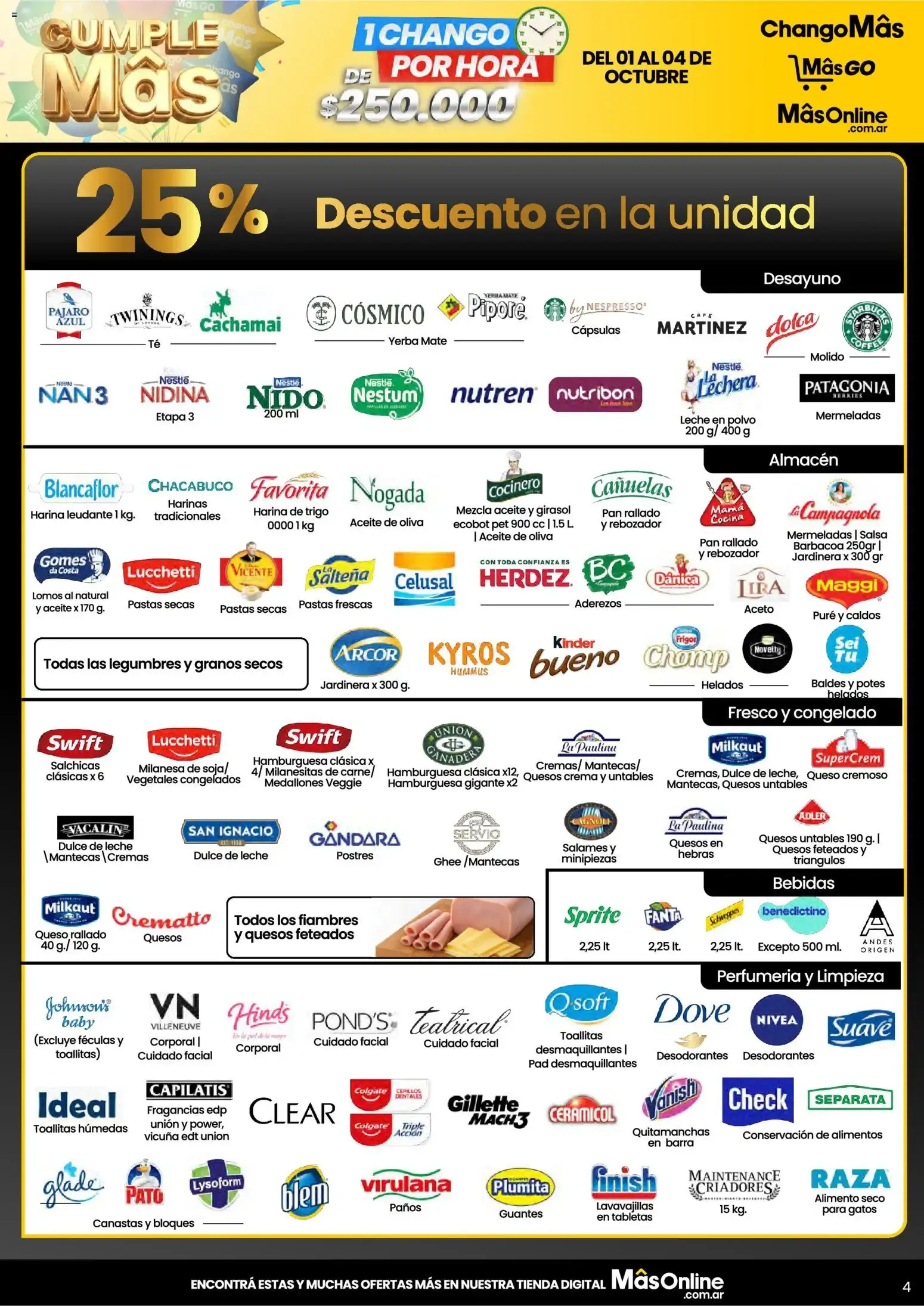 Ofertas de Changomas - Promos del finde || del 01/10/2026 - 04/10/2026 || Catálogo 1 de octubre al 4 de octubre 2026 - Página 4 del catálogo