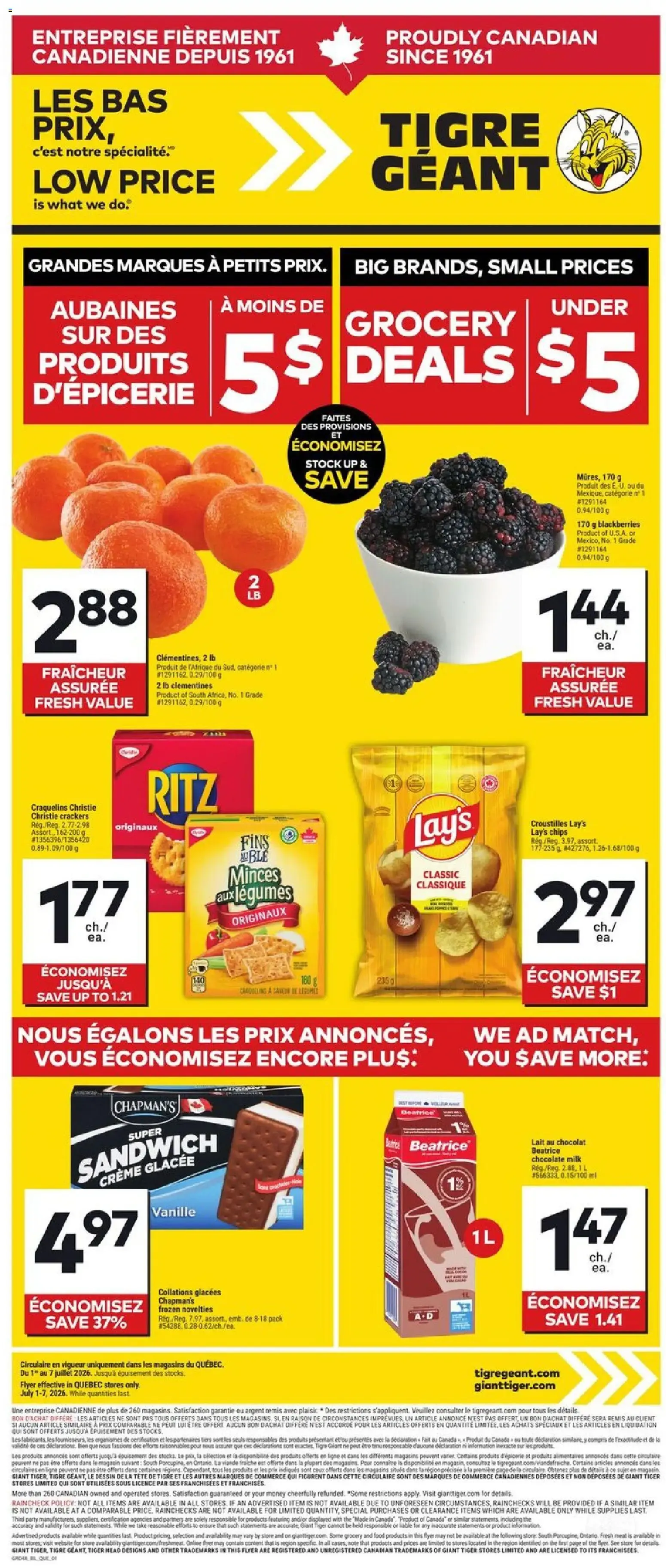 Giant Tiger Flyer | from Jul 1, 2026 | Weekly deals