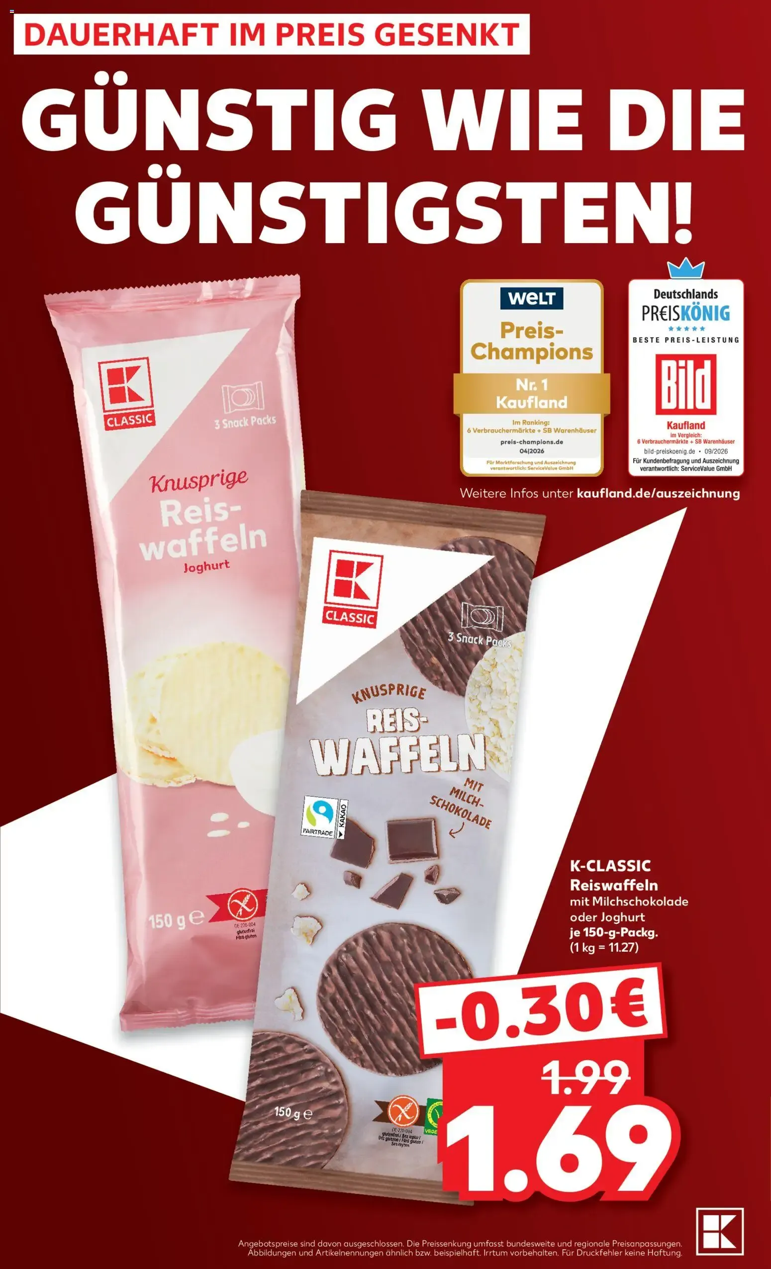 Kaufland Classic: Discount-Billig! Dauerhaft im Preis gesenkt van 1 oktober tot 31 oktober 2026 - Folder pagina 2