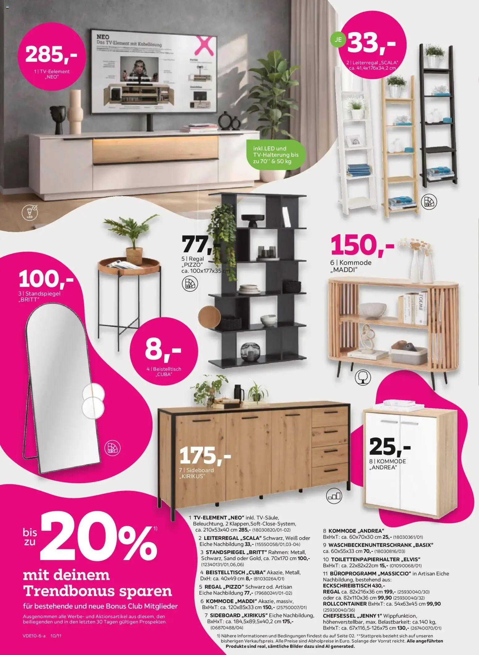 Mömax: Bei den Trends haut's dir den VOGEL raus! 20% Trendbonus sparen von 28. September bis 5. Oktober 2026 - Prospekt seite 10