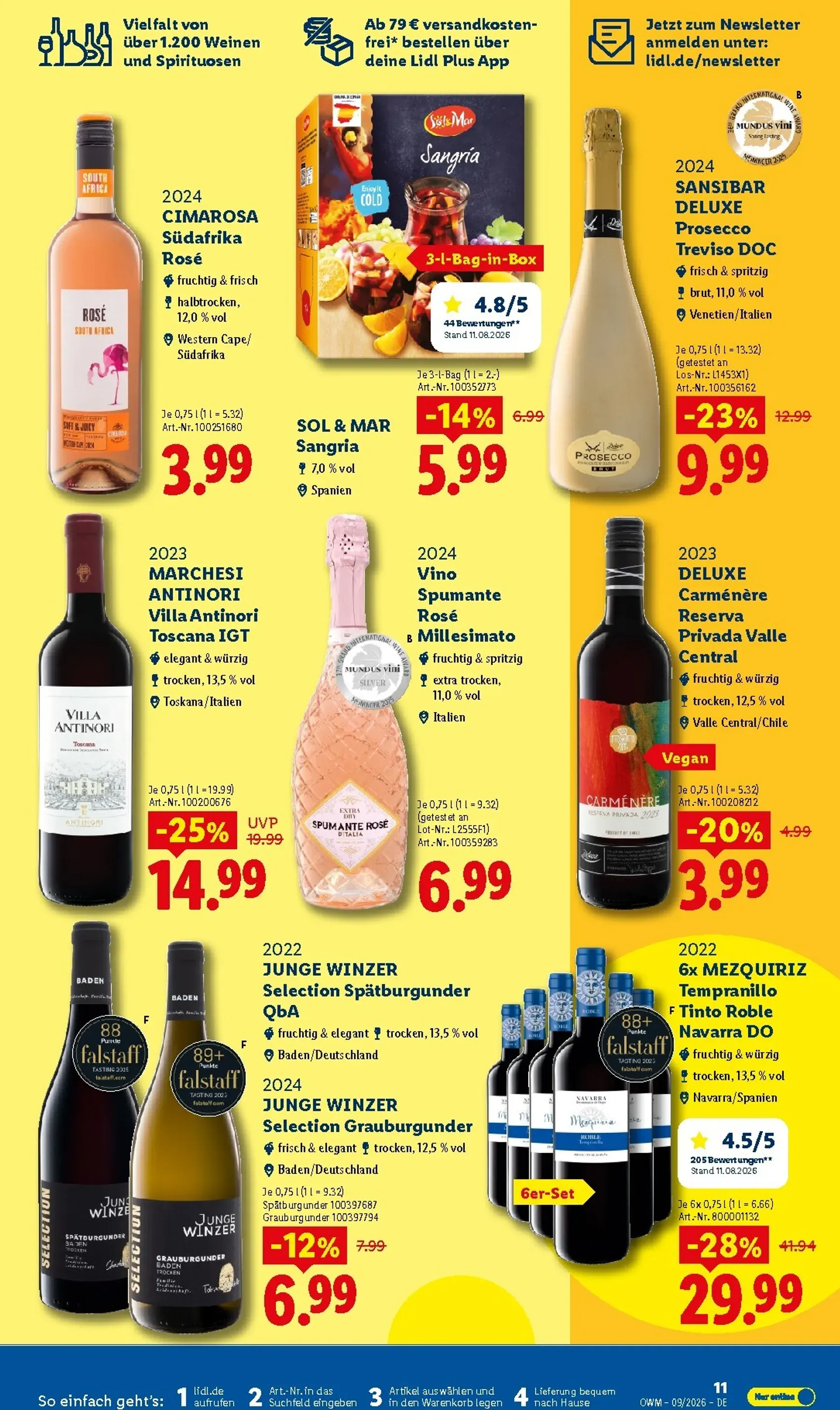 Lidl - Wein & Spirituosen Prospekt – von Dienstag 01.09.2026 bis Mittwoch 30.09.2026 von 1. September bis 30. September 2026 - Prospekt seite 11