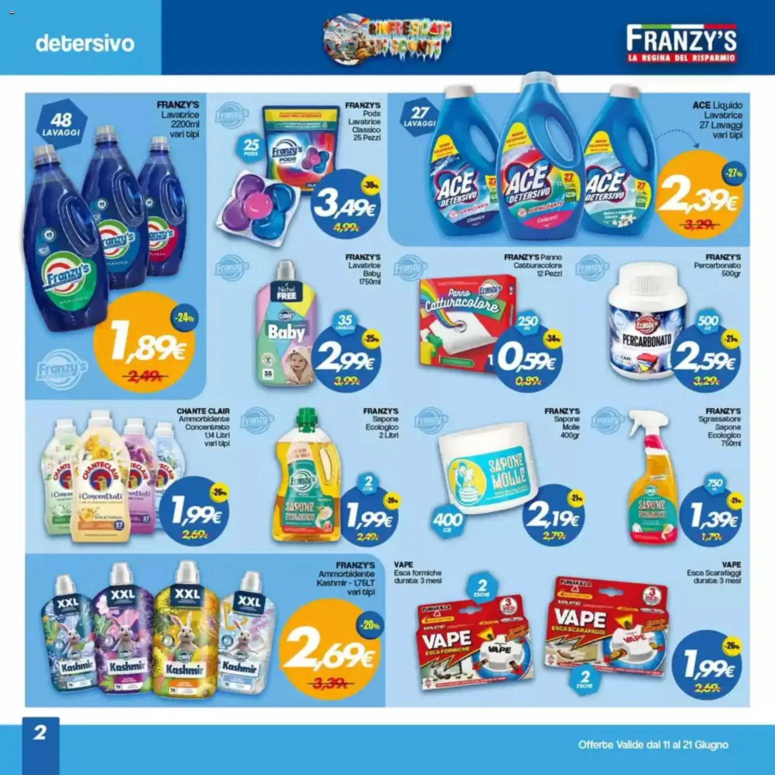 Franzy's volantino dal 11/06/2026 - online Offerte da 11 giugno a 21 giugno di 2026 - Pagina del volantino 2