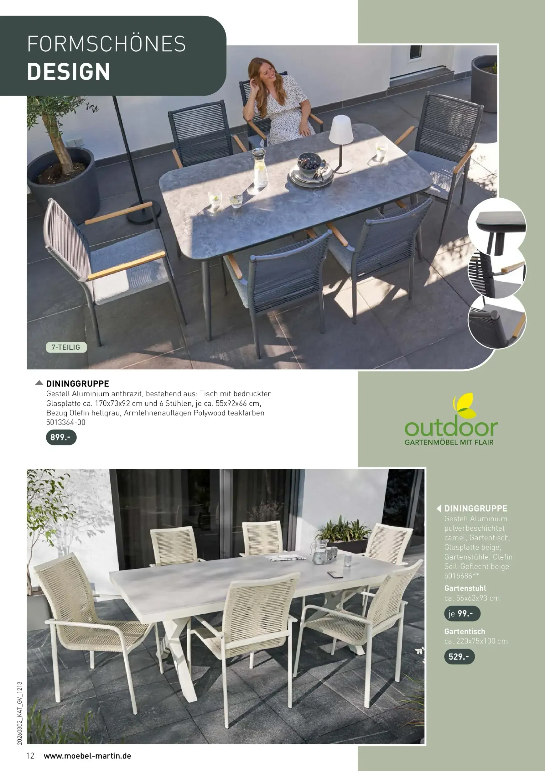 Möbel Martin - Moderne Outdoor-Möbel Prospekt – von Sonntag 01.03.2026 bis Montag 31.08.2026 von 2. März bis 31. August 2026 - Prospekt seite 12