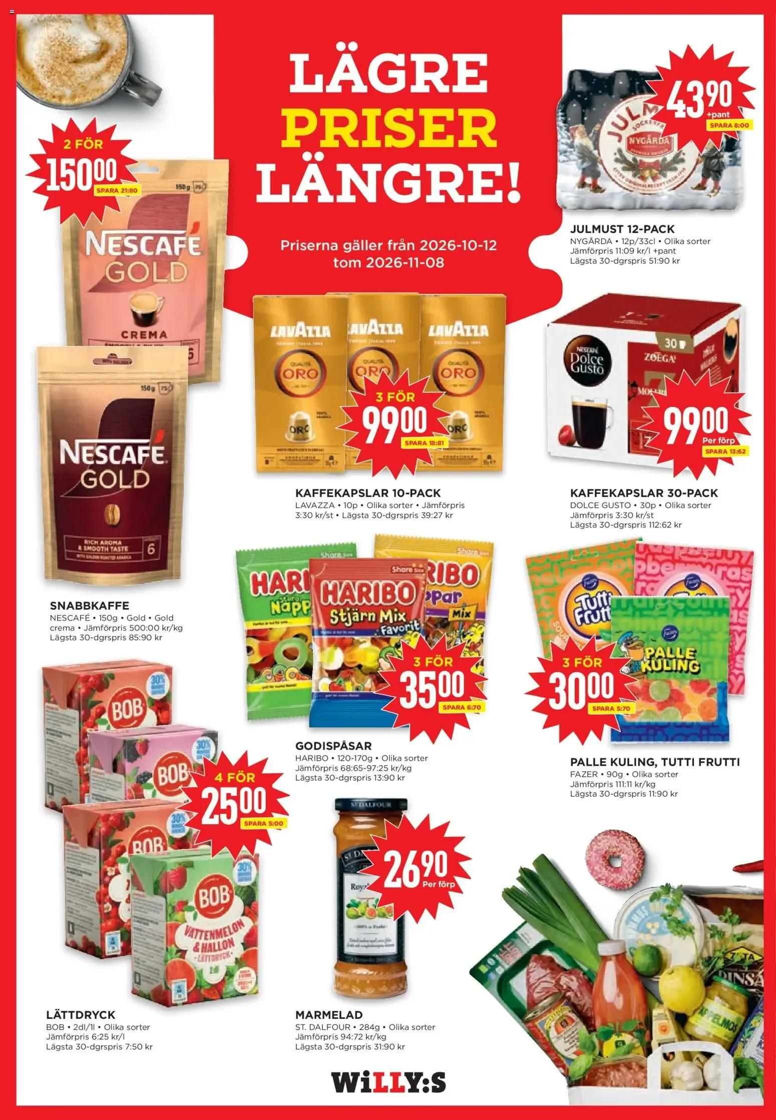 Willys: ¡Precios de aniversario, ofertas válidas del 12/10 al 18/10/2026! från 12 oktober till 18 oktober 2026 - Reklamblad sidor 12