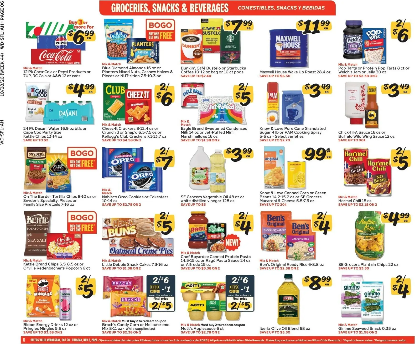 Weekly ad Current Winn-Dixie leaflet valid from Wednesday 10/28/2026 to Tuesday 11/03/2026 from October 28 to November 3 2026 - Page 6