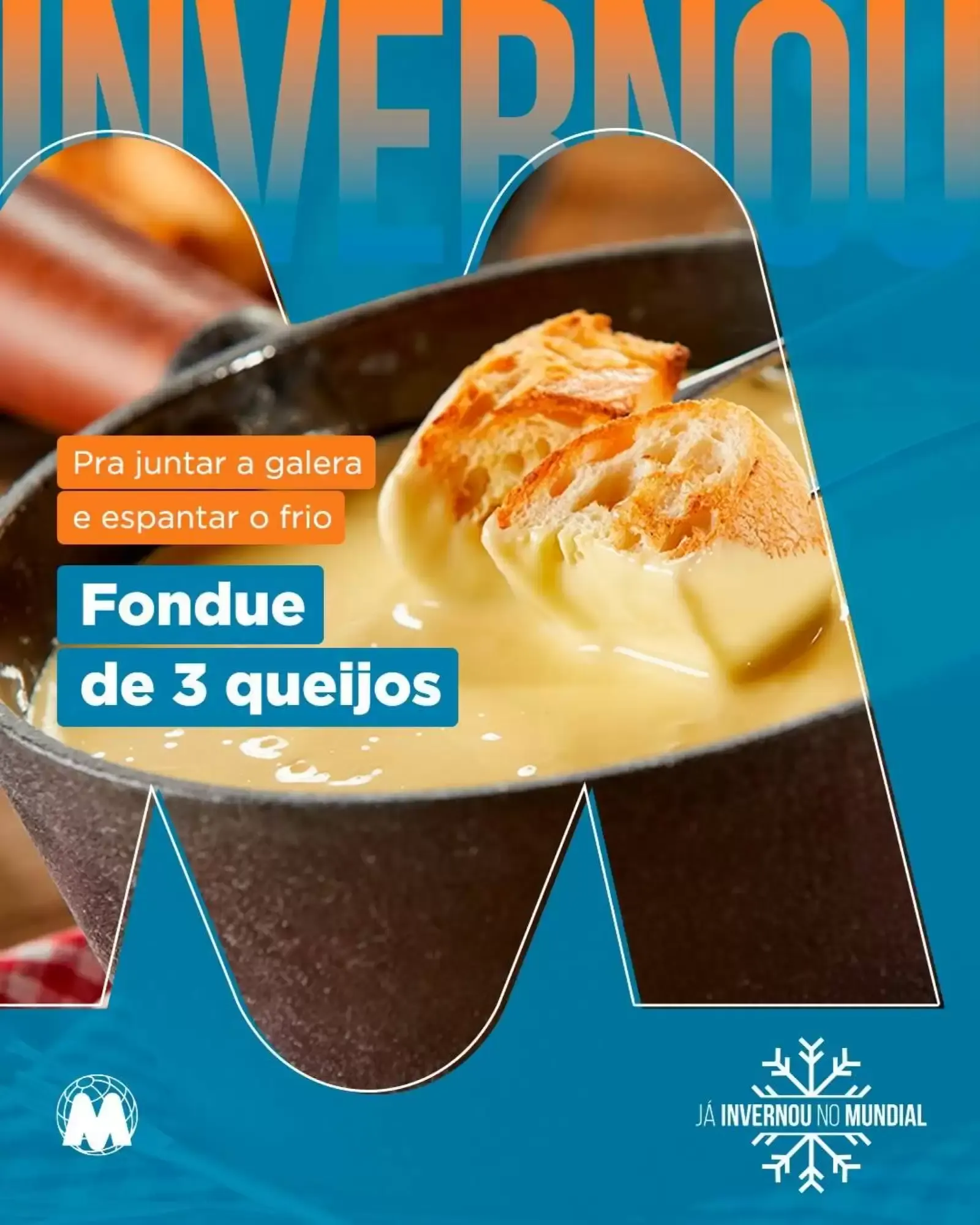 Inverno Mundial: Fondue de 3 queijos