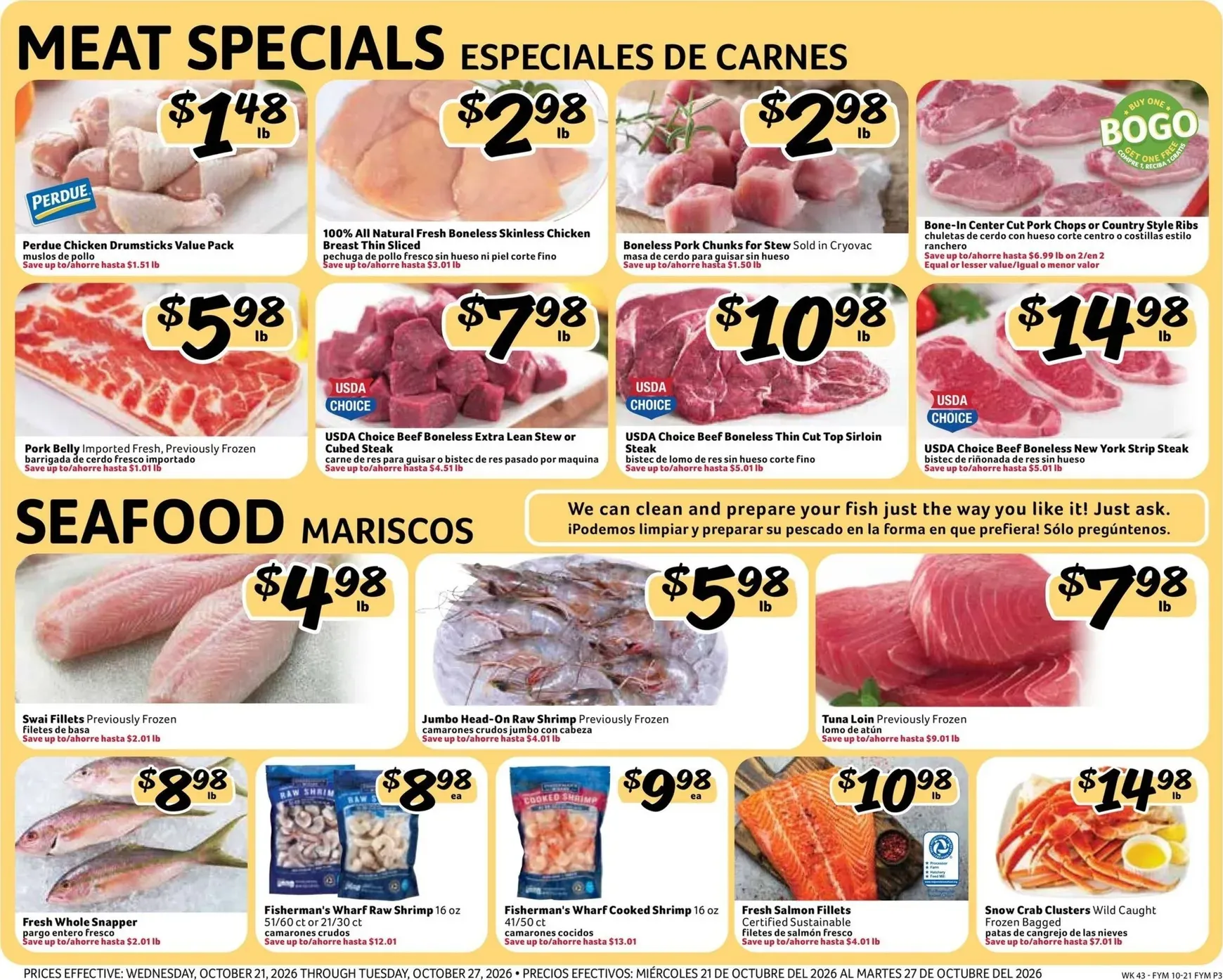 Weekly promotion Fresco Supermarkets Weekly Specials spanning from October 21 to October 27 2026 - Page 3 for Catalogue 365