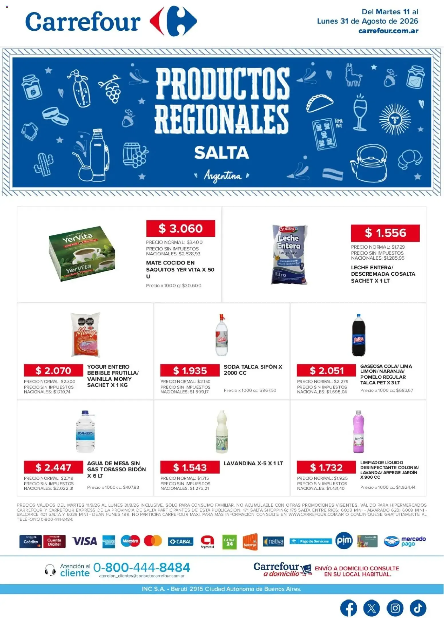 Ofertas de Carrefour - Regionales | Salta || del 11/08/2026 - 01/09/2026 || Promociones 11 de agosto al 31 de agosto 2026 - Página 1 del catálogo