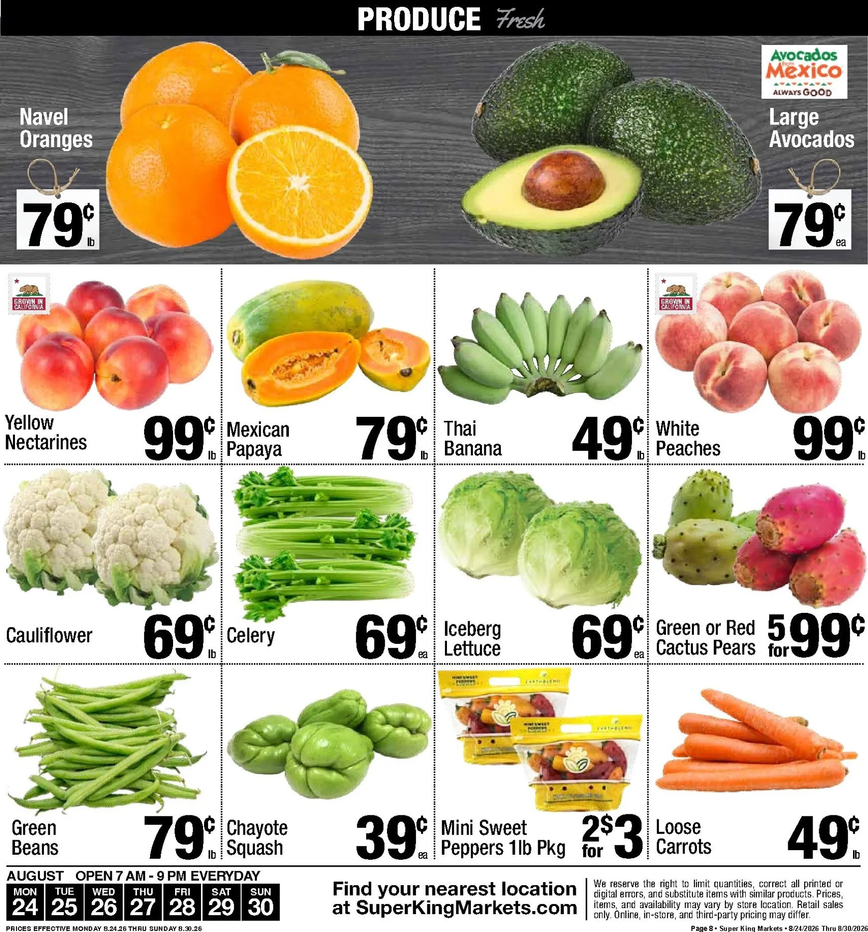 Weekly ad Current Super King leaflet valid from Monday 08/24/2026 to Sunday 08/30/2026 from August 24 to August 30 2026 - Page 8