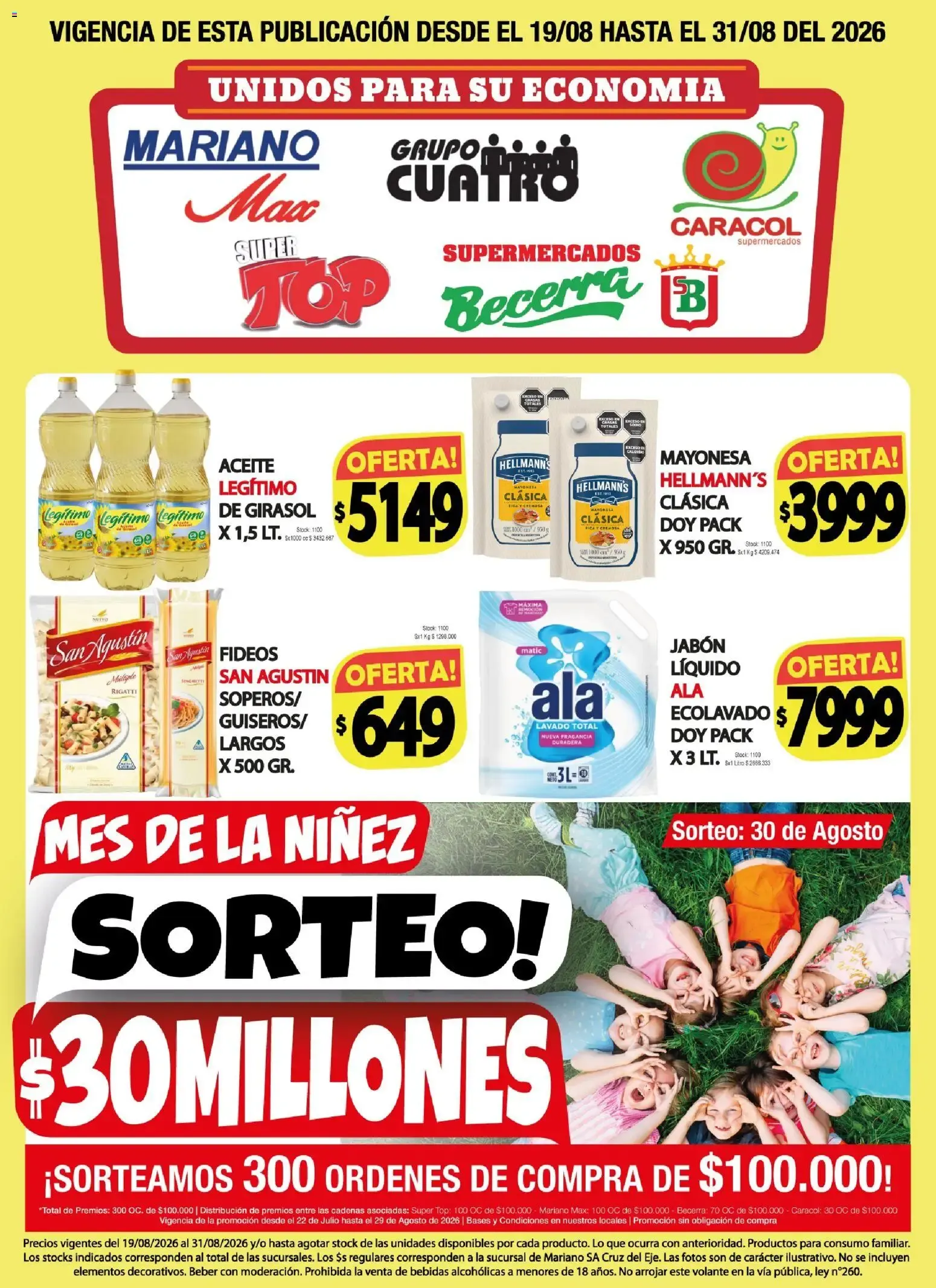 Mariano Max y Supermercados Asociados - Mes de la Niñez y Sorteo de $30 Millones