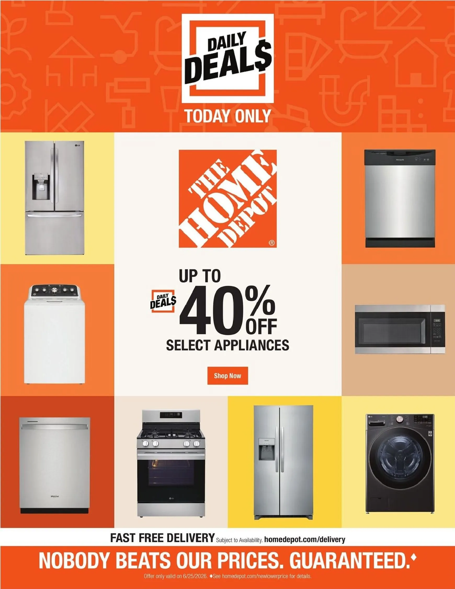 Current The Home Depot - Daily Deals leaflet valid from Thursday 06/25/2026 to Tuesday 06/30/2026