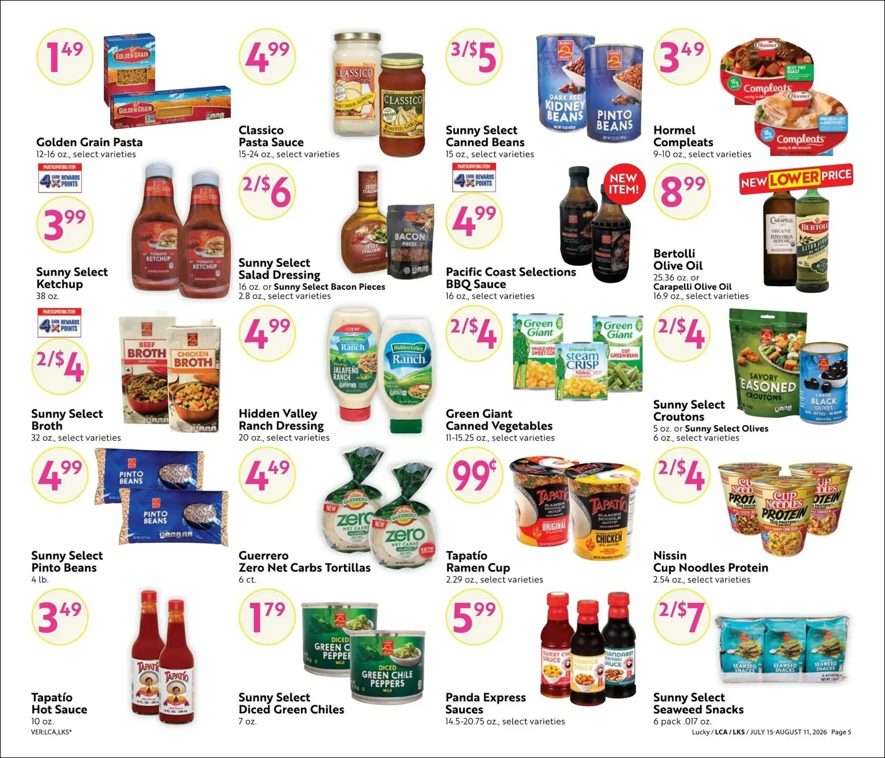 Weekly promotion Lucky Steals & Deals spanning from July 15 to August 11 2026 - Page 5 for Catalogue 365