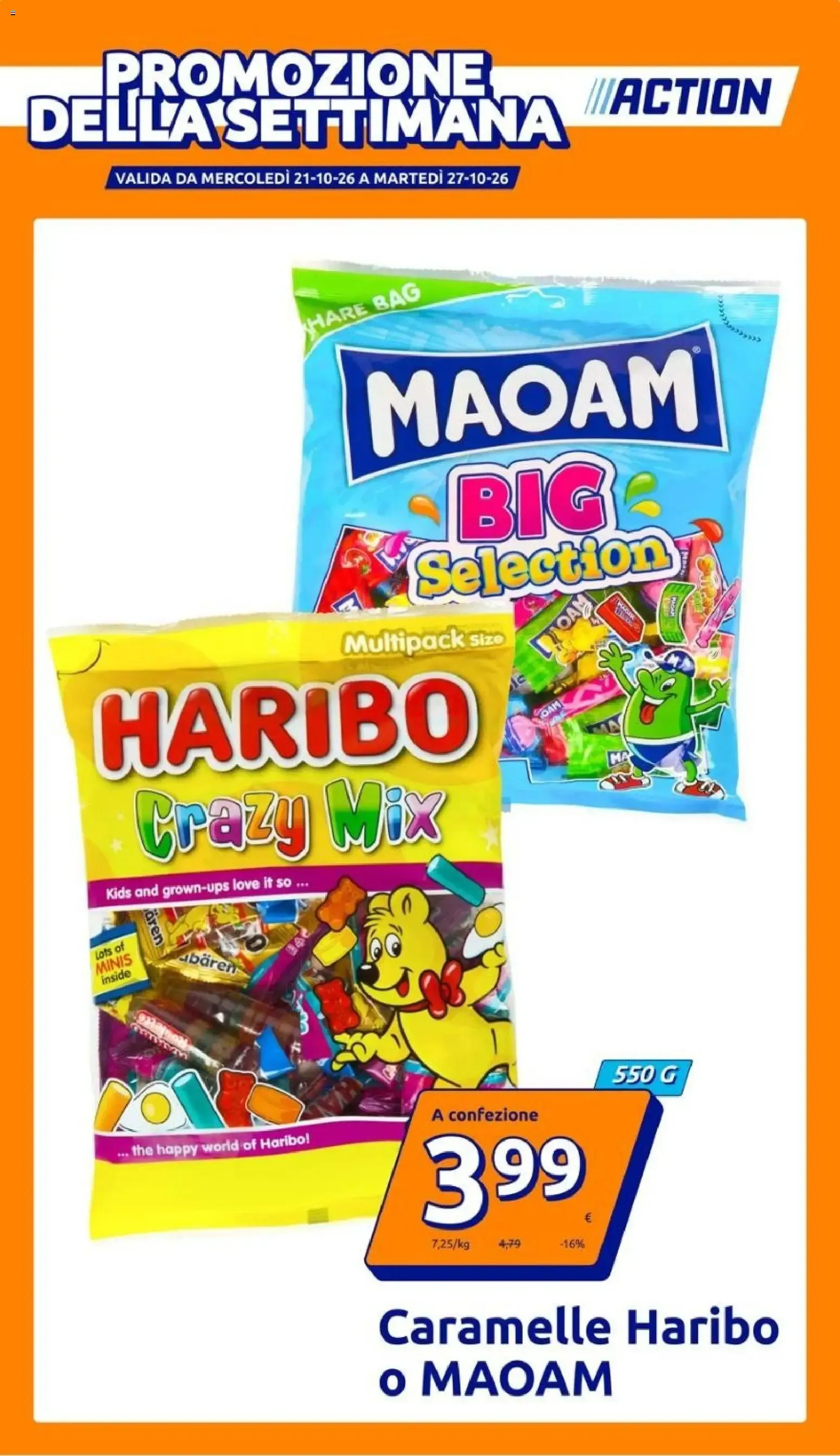 Promoción de la Semana Action: Caramelos Haribo o Maoam da 21 ottobre a 27 ottobre di 2026 - Pagina del volantino 1