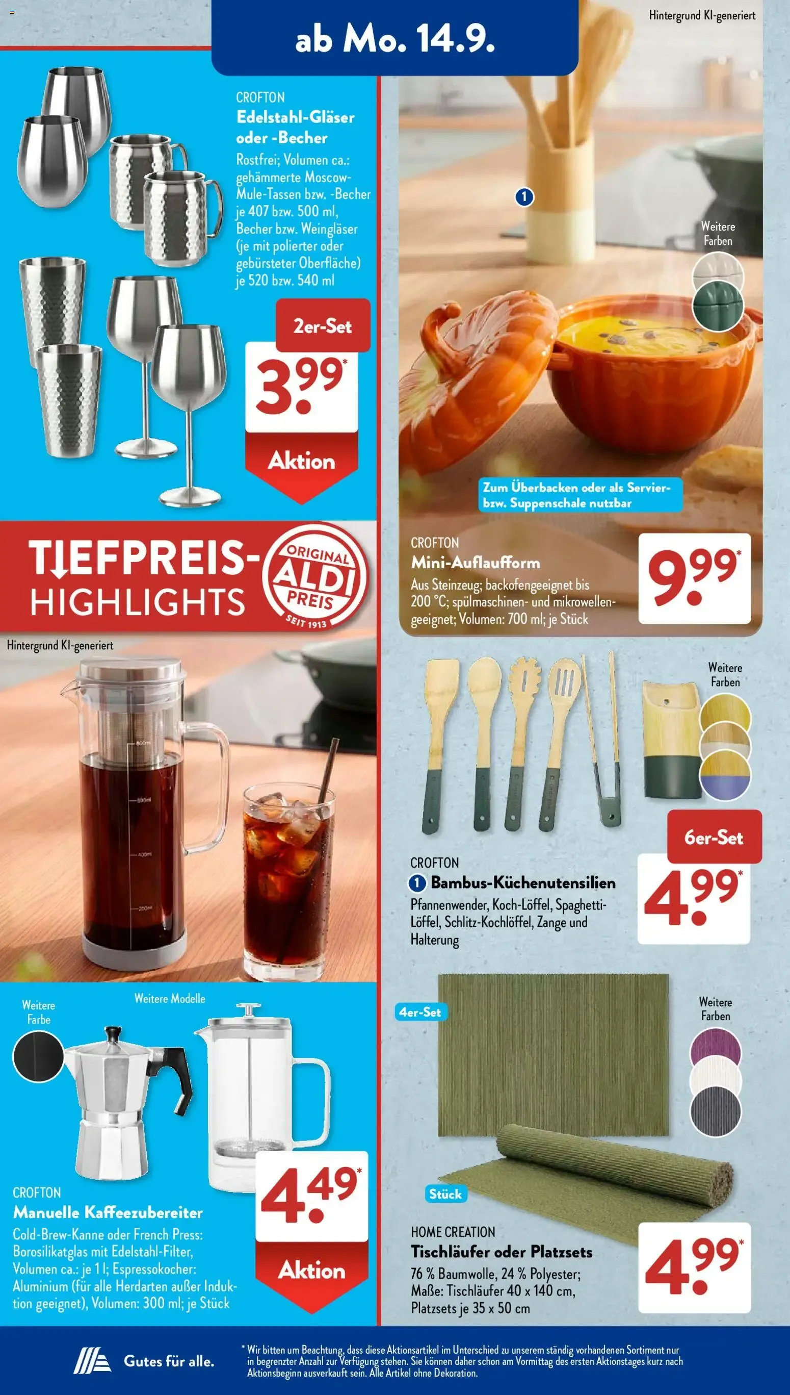 Aldi Süd Tiefpreis-Highlight von 14. September bis 19. September 2026 - Prospekt seite 2