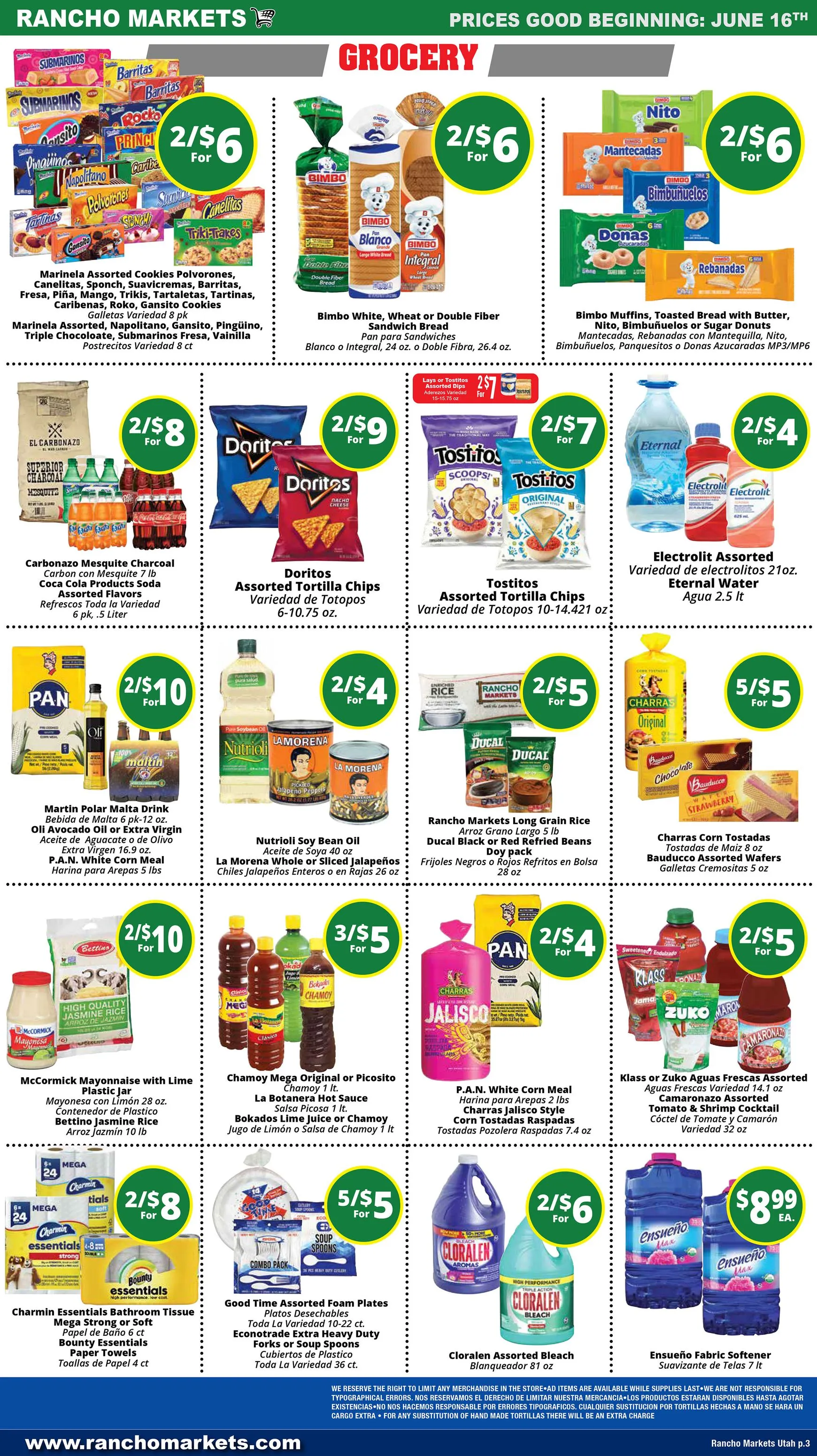 Weekly ad Current Rancho Markets leaflet valid from Tuesday 06/16/2026 to Monday 06/22/2026 from June 16 to June 22 2026 - Page 3
